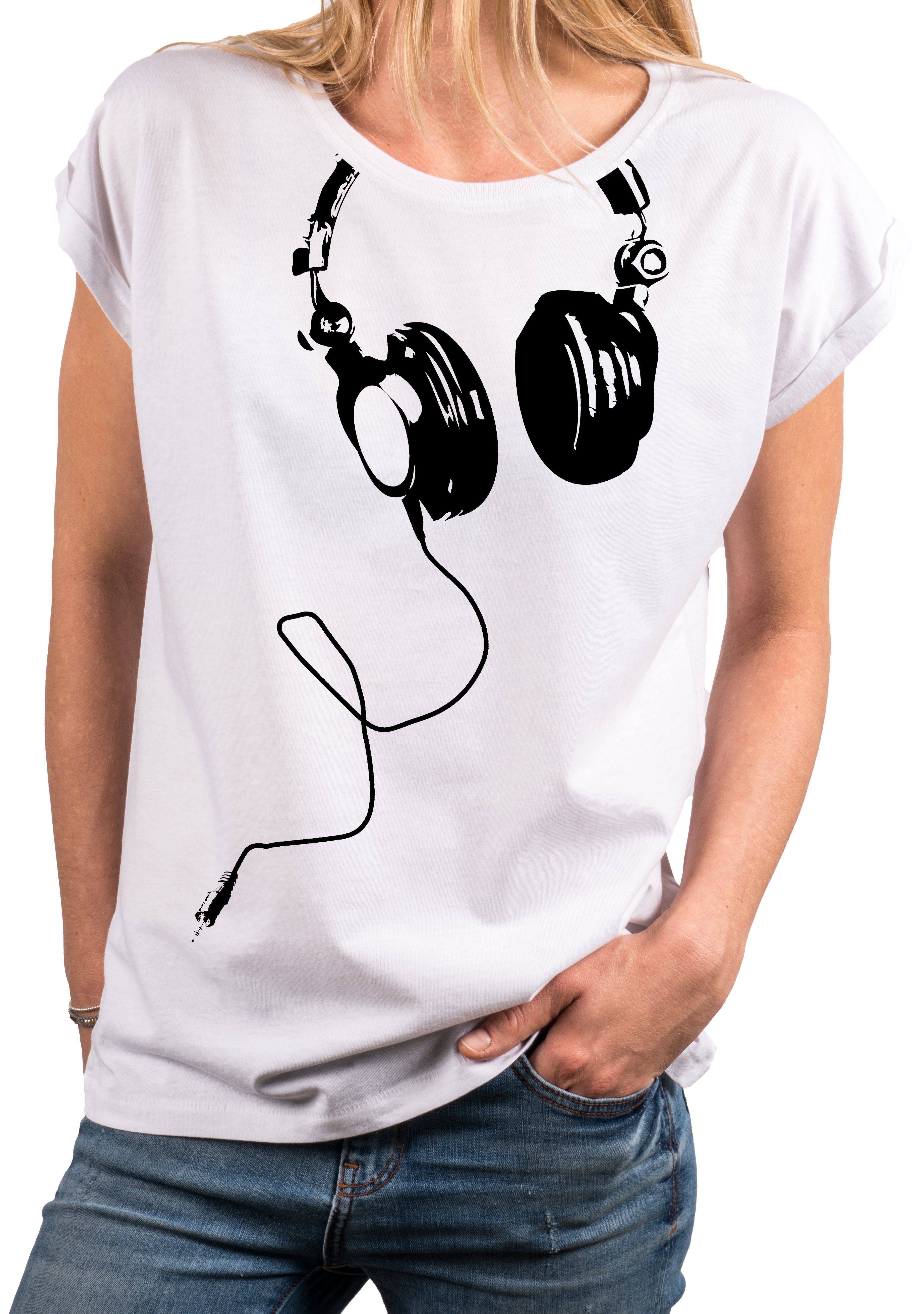 MAKAYA T-Shirt mit modischem Frontdruck Basic günstig online kaufen