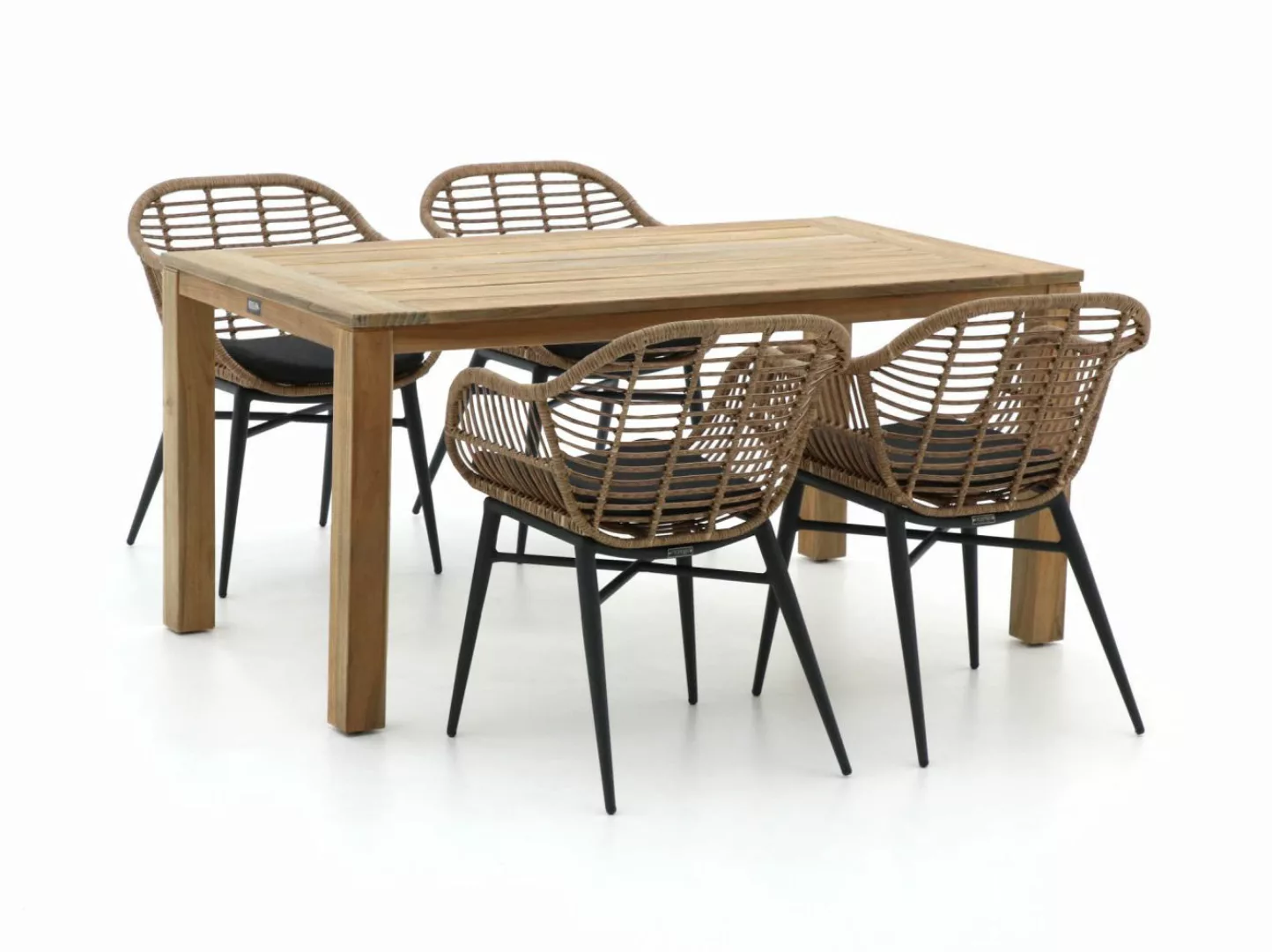 Intenso Azora/ROUGH-S 160 cm Gartenmöbel-Set 5-teilig günstig online kaufen