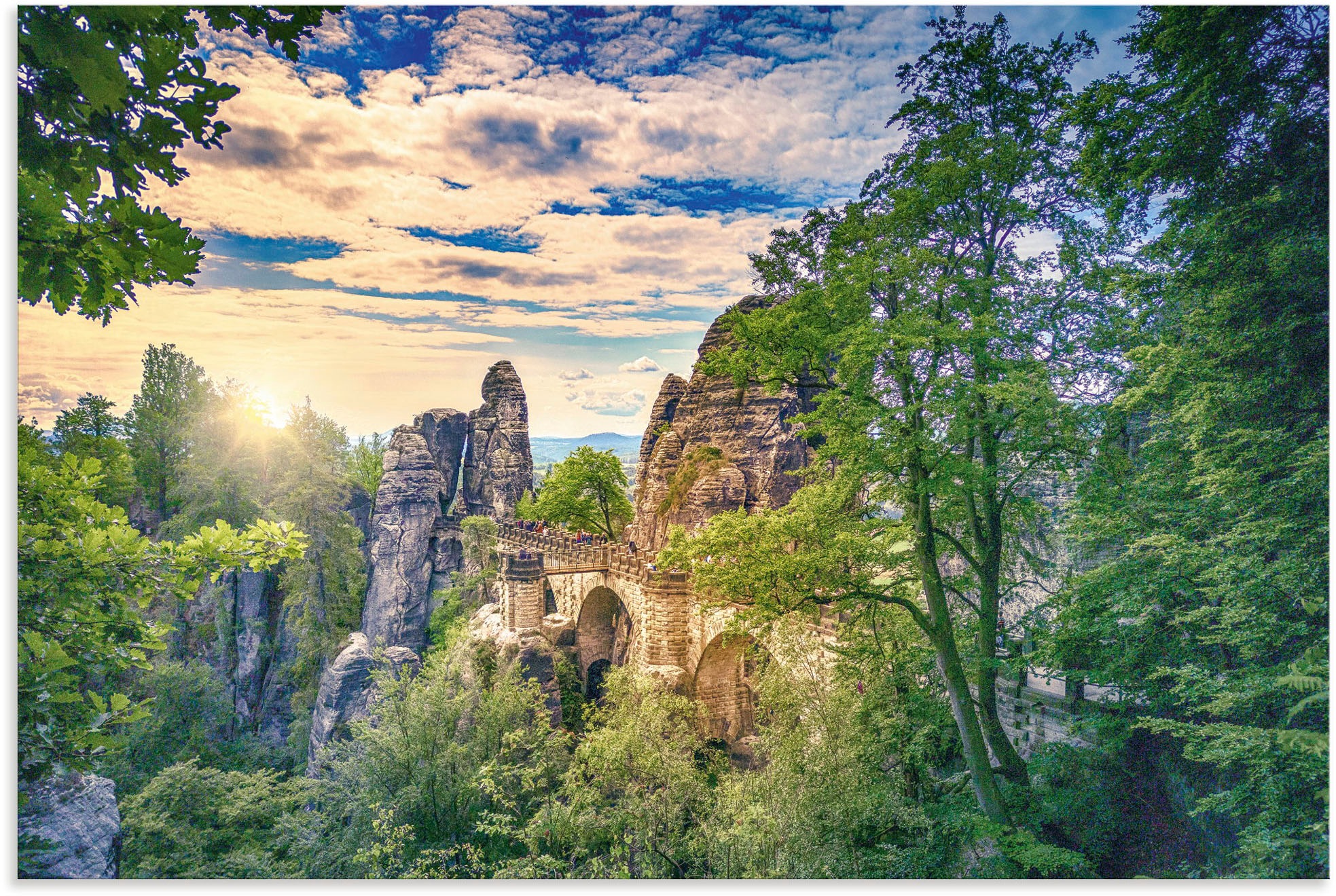 Artland Wandbild »Basteibrücke in der Sächsischen Schweiz«, Felsen, (1 St.) günstig online kaufen