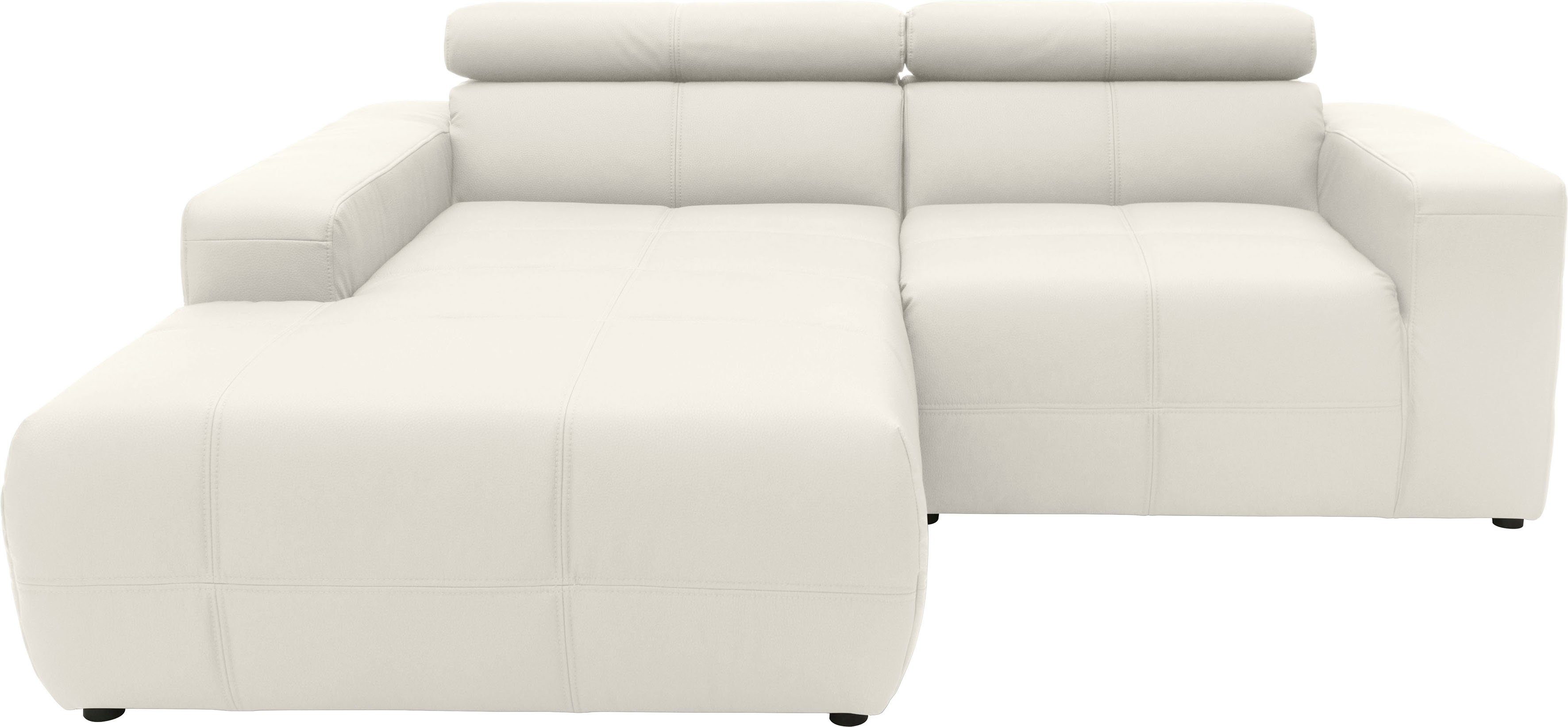 DOMO collection Ecksofa "Brandon, inkl. Kopfteilverstellung, B/T/H: 214/100 günstig online kaufen