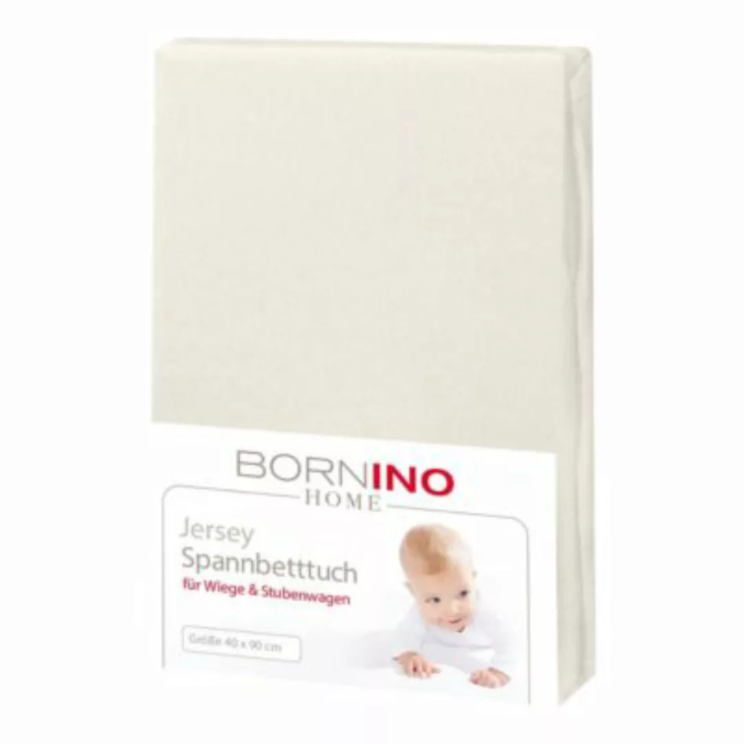 bornino Jersey-Spannbetttuch 40x90 cm beige Gr. one size günstig online kaufen