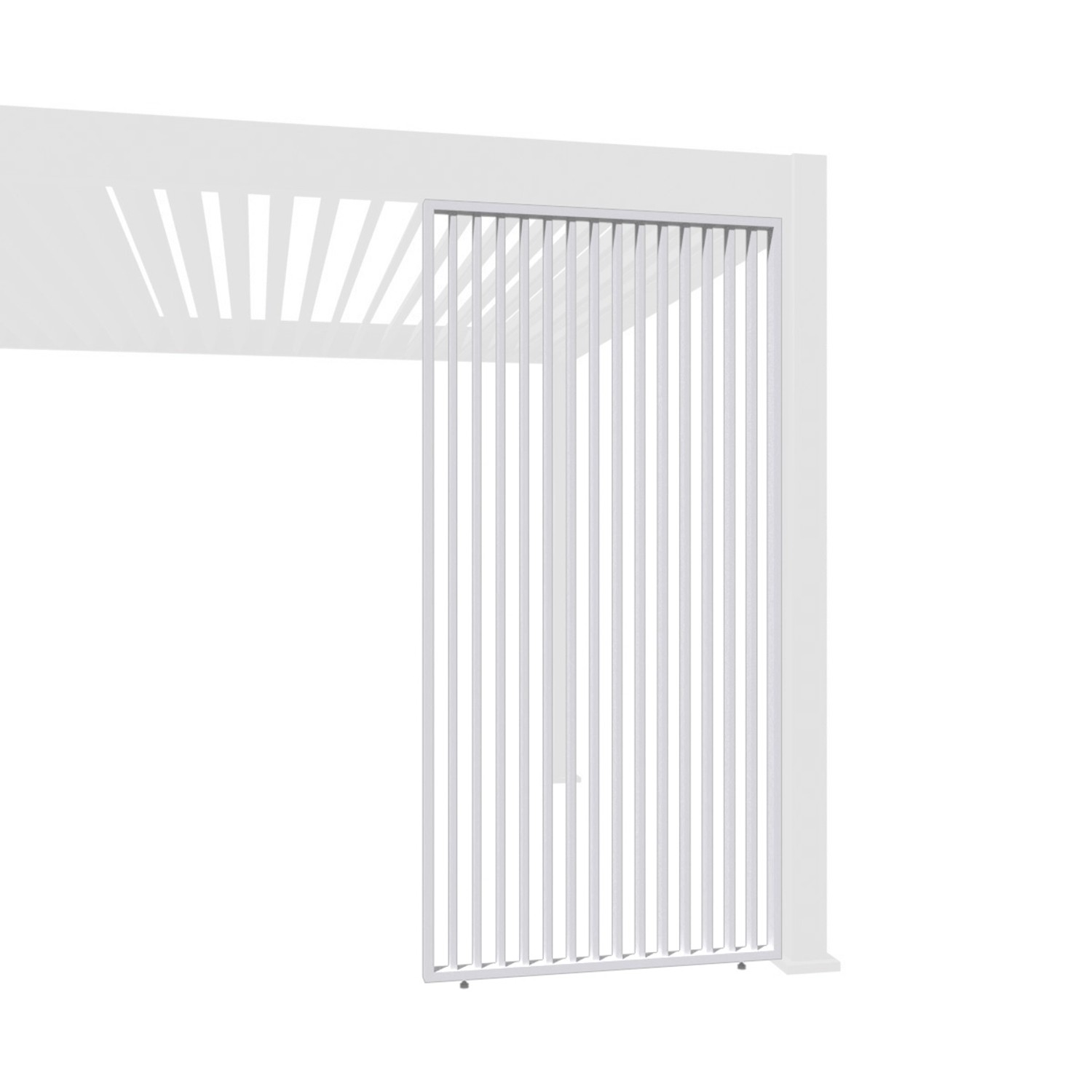 Weide Vertikale Lamellenwand für Weide Pergola 0,93m in Weiß aus Aluminium günstig online kaufen