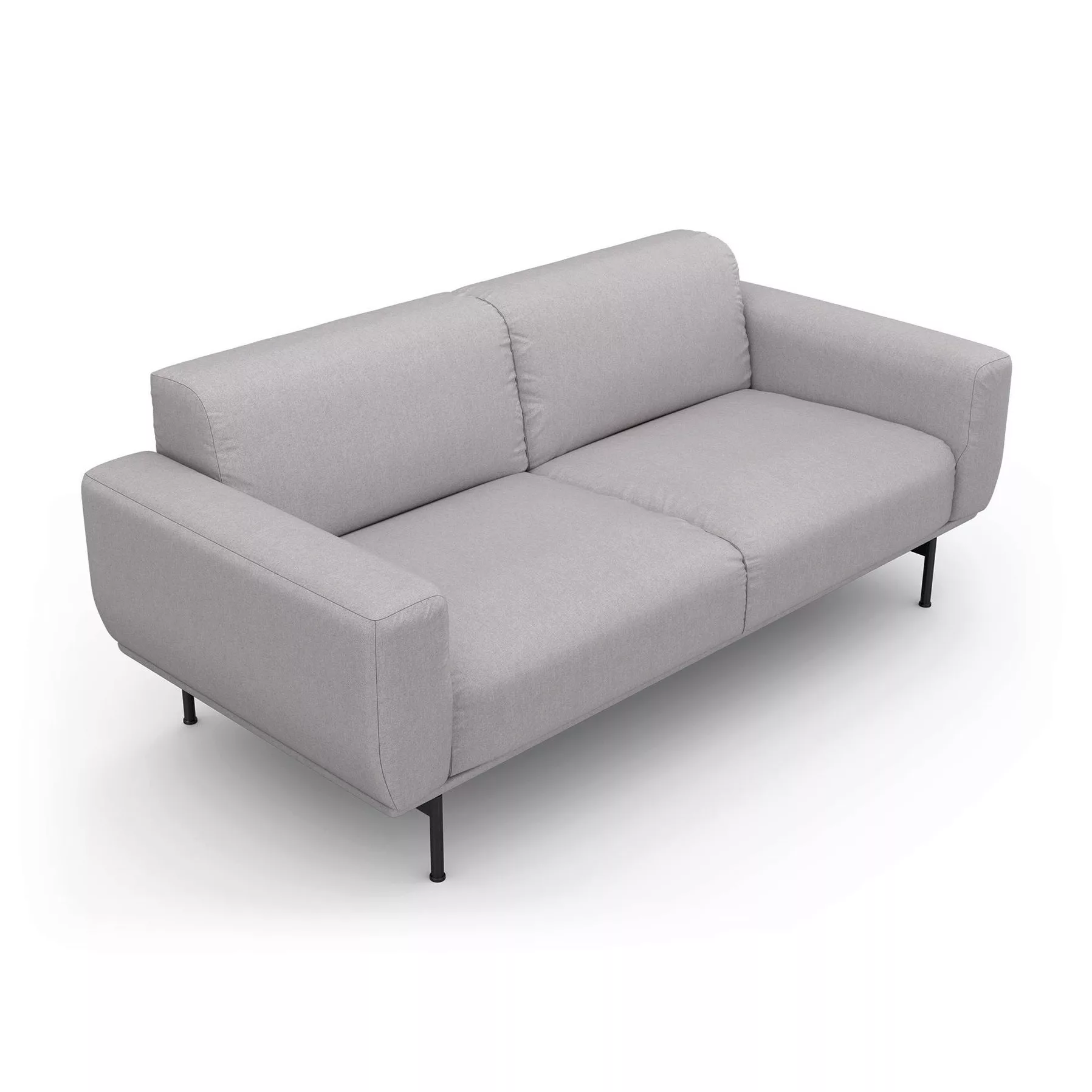 Sit with us - Air 2-Sitzer Sofa mit Kufengestell - steingrau/Stoff Modesto/ günstig online kaufen
