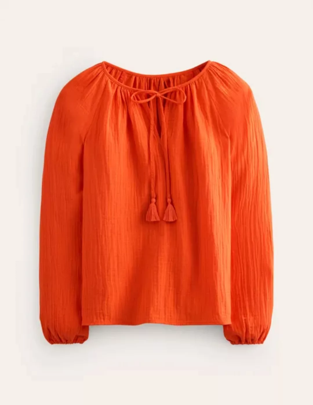 Serena Doppeltuch-Bluse Damen Boden, Mandarinenorange günstig online kaufen