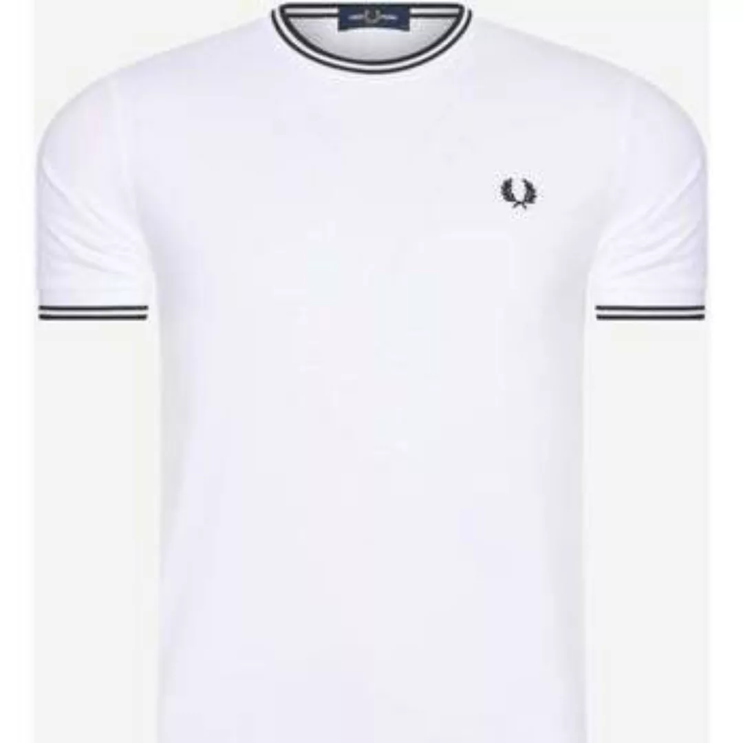 Fred Perry  T-Shirts & Poloshirts T-Shirt mit Doppelstreifen - weiß günstig online kaufen