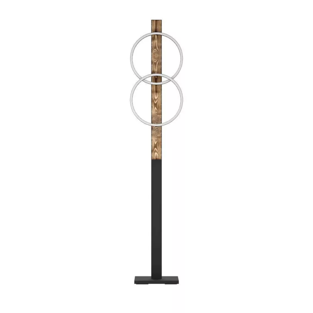 EGLO Stehlampe »BOYAL«, 2 flammig-flammig, Standleuchte, geflammtes Holz, s günstig online kaufen