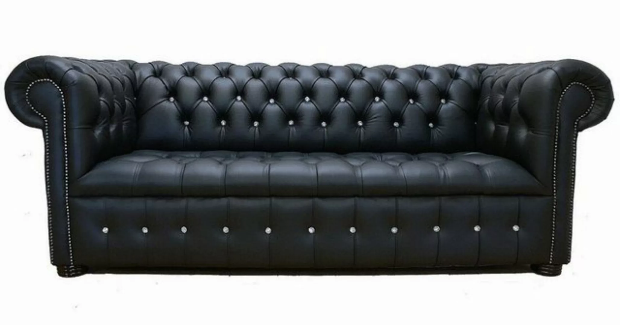 JVmoebel 3-Sitzer Chesterfield Couch Garnitur 3 Sitzer Klassisch 100% Leder günstig online kaufen
