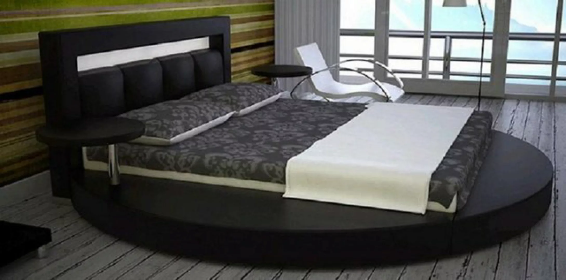 JVmoebel Bett Rundes Bett Design Betten Rundbett Polster Round xxl Beleucht günstig online kaufen