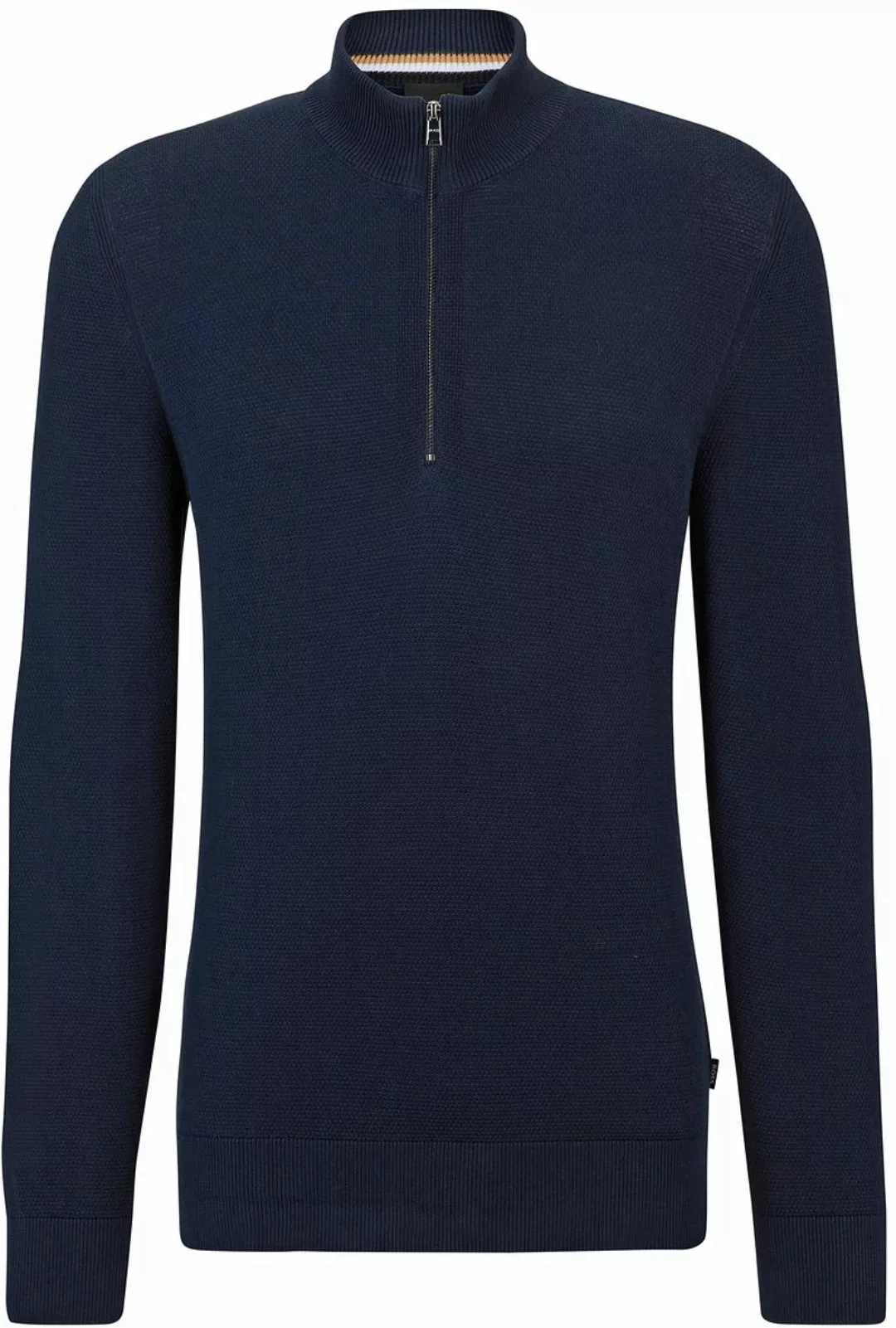 BOSS Ebrando-P Halfzip Pullover Navy - Größe M günstig online kaufen