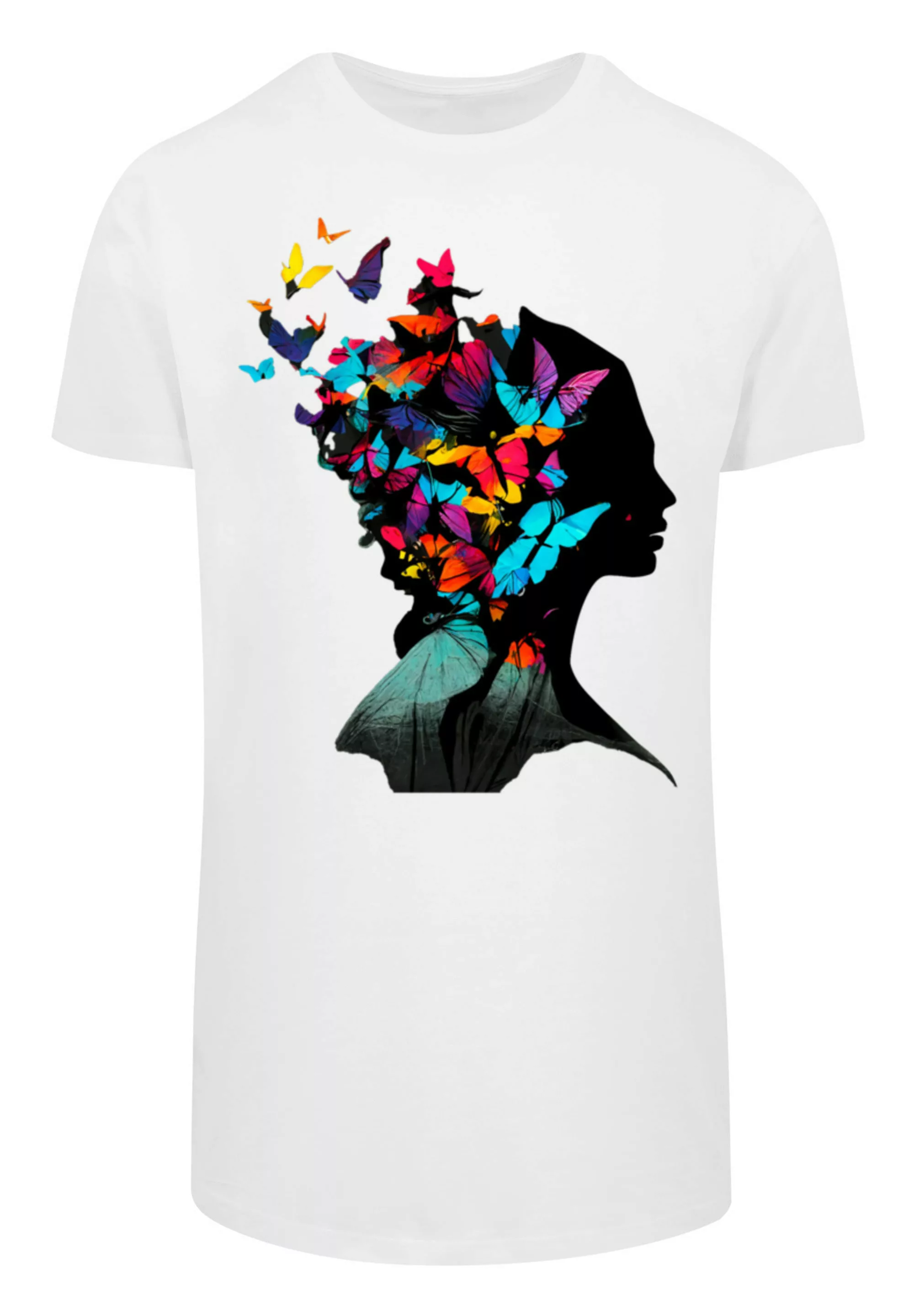 F4NT4STIC T-Shirt "Schmetterling Silhouette LONG TEE", Print günstig online kaufen