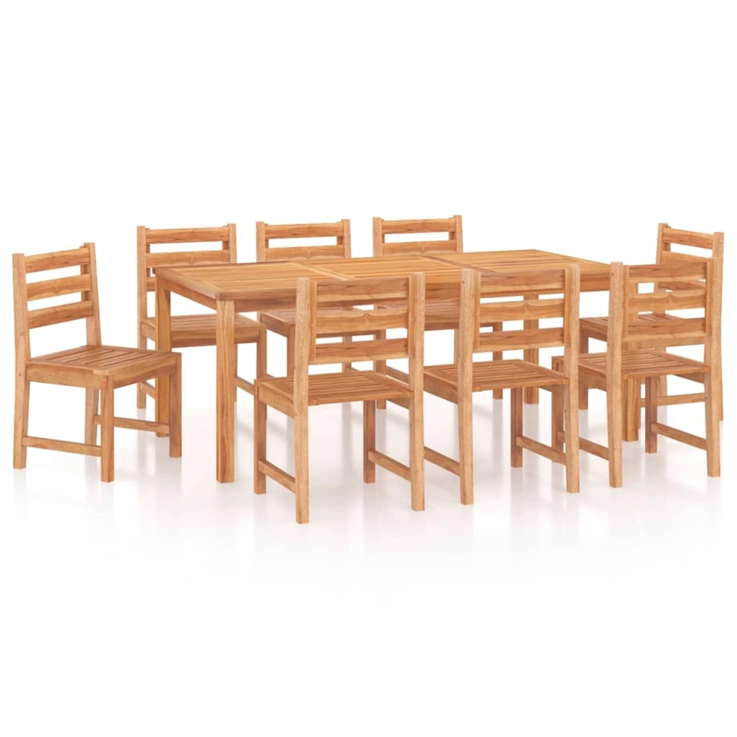 Vidaxl 9-tlg. Garten-essgruppe Massivholz Teak günstig online kaufen