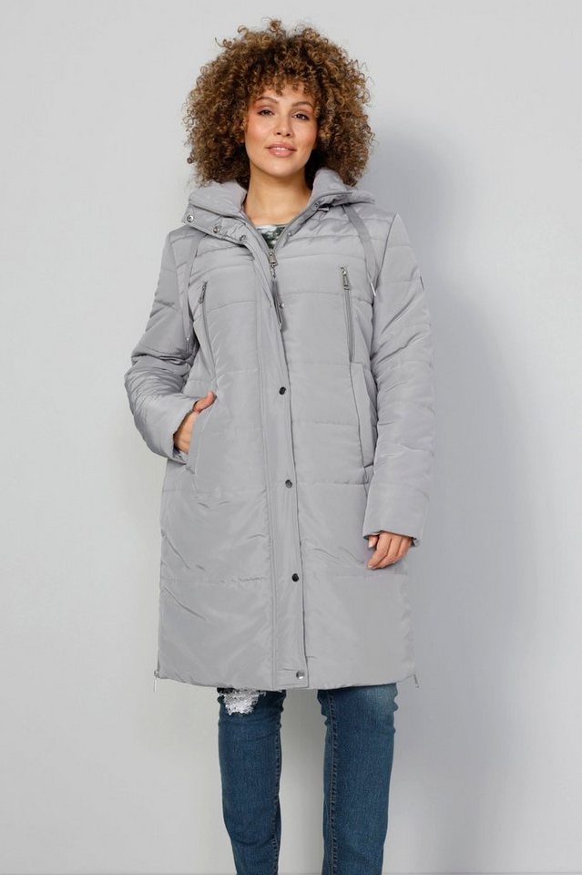 MIAMODA Steppjacke Steppjacke Kapuze verdeckter Zipper Langarm günstig online kaufen