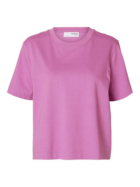 SELECTED FEMME T-Shirt Kurzarm-T-Shirt mit Rundhalsausschnitt (1-tlg) SLFES günstig online kaufen