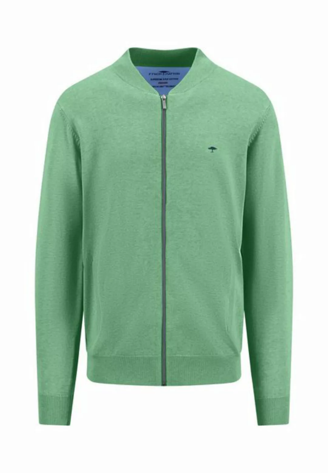 FYNCH-HATTON Kurzweste Cardigan College, Superfine turf green günstig online kaufen