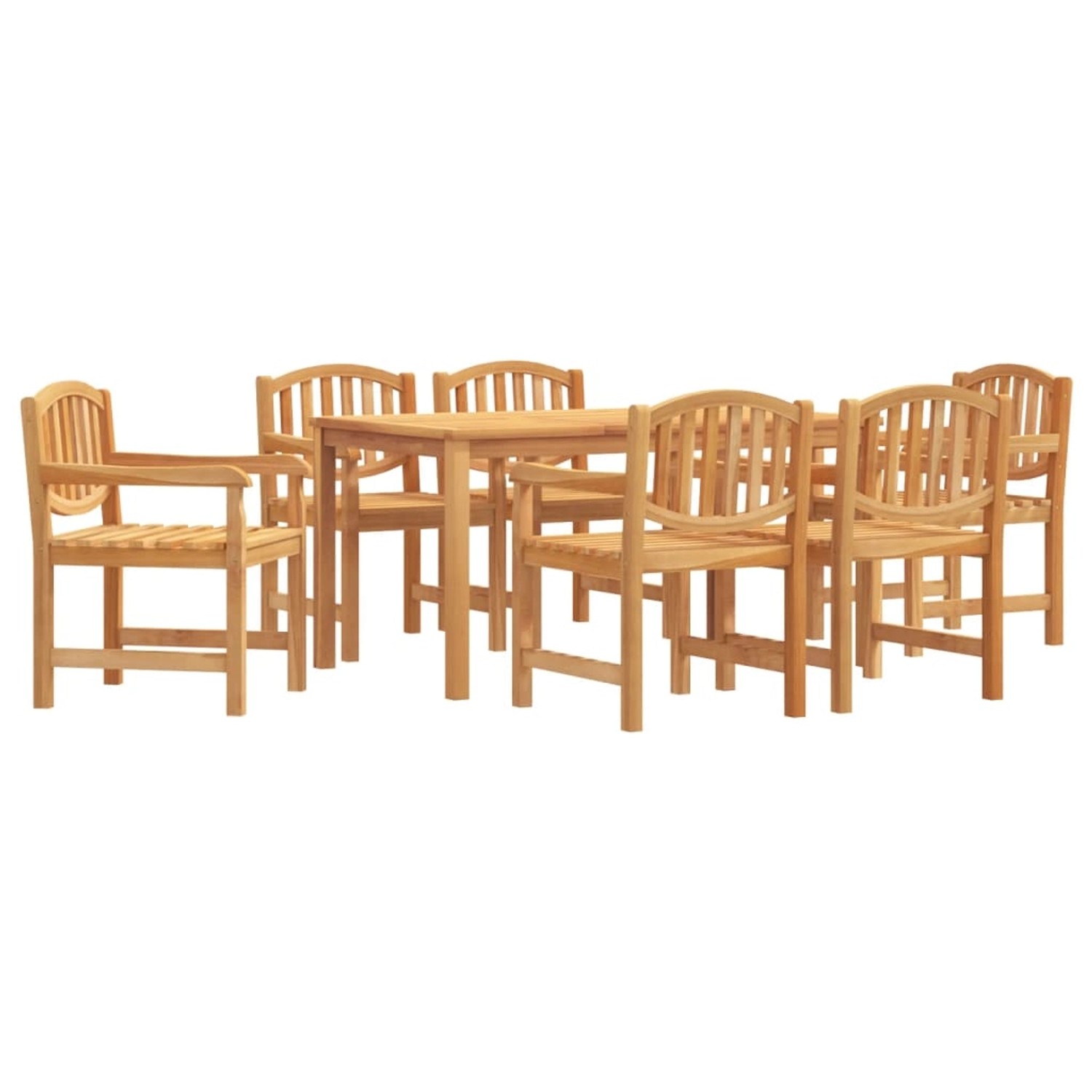 vidaXL 7-tlg Garten-Essgruppe Massivholz Teak Modell 86 günstig online kaufen