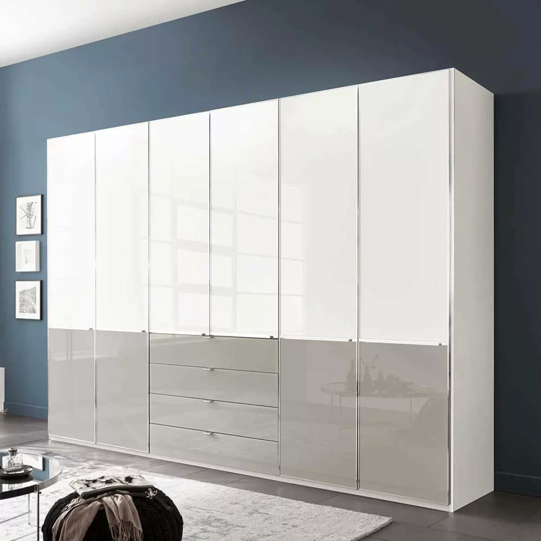 Kleiderschrank Schlafzimmerschrank in modernem Design mit Drehtüren günstig online kaufen