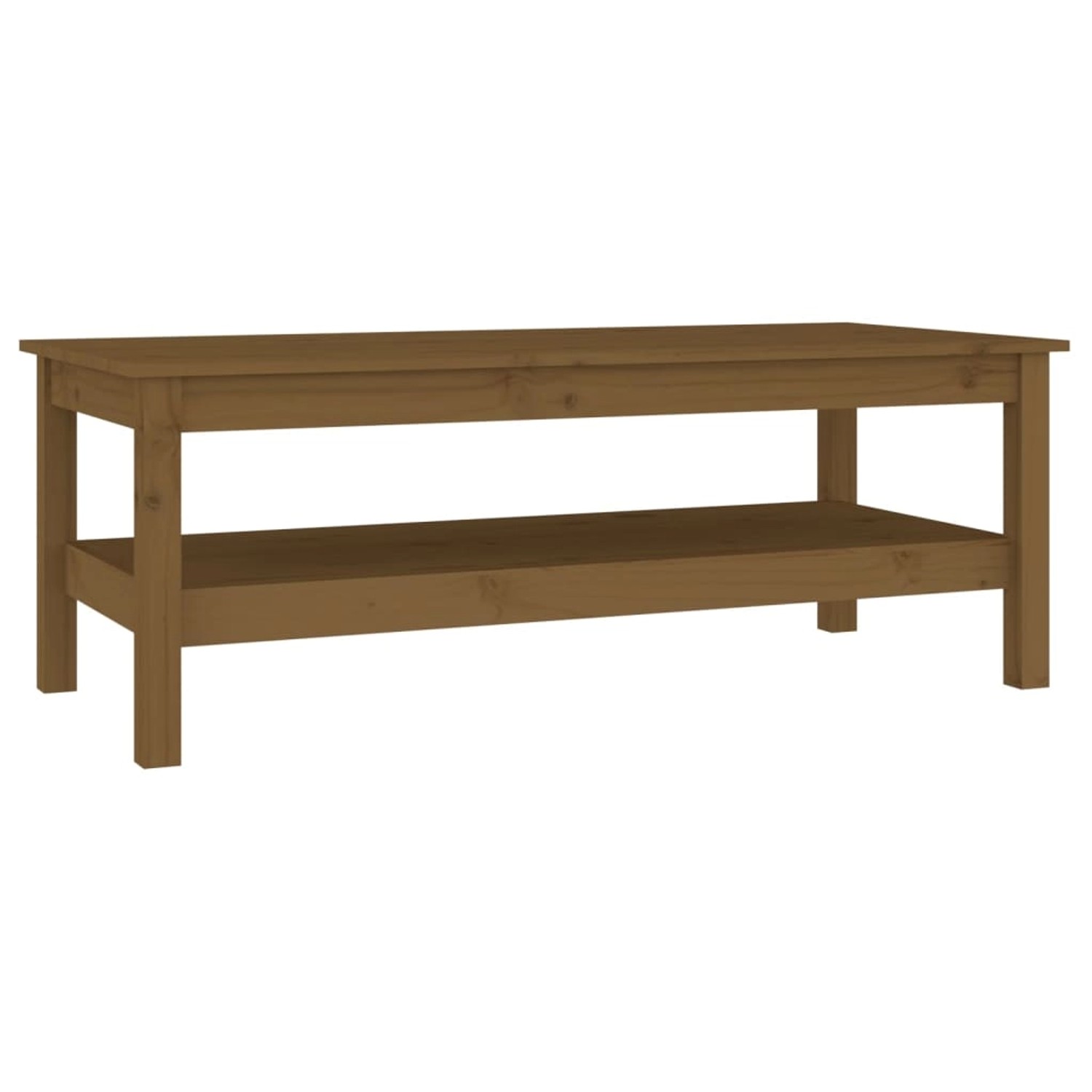 vidaXL Couchtisch Honigbraun 110x50x40 cm Massivholz Kiefer Modell 1 günstig online kaufen