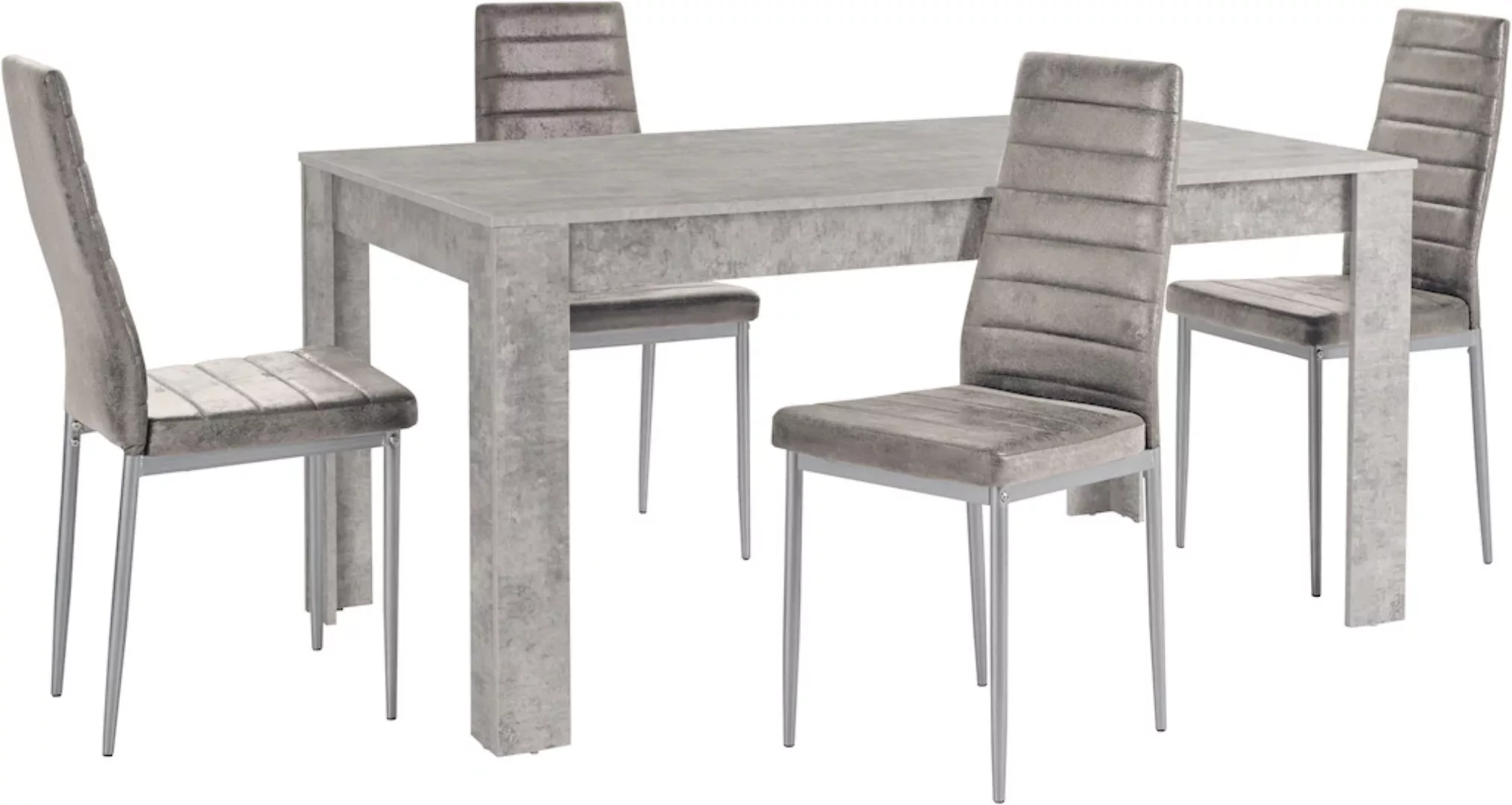 INOSIGN Essgruppe »Lynn160/Kate«, (Set, 5 tlg.), Tisch mit 4 Stühlen, Belas günstig online kaufen