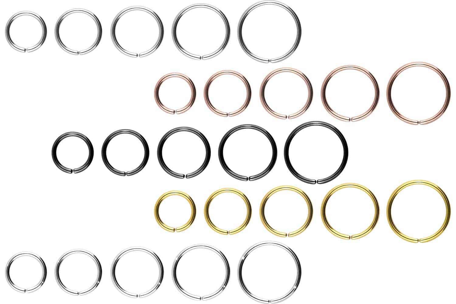 PIERCINGLINE Nasenpiercing Titan O-Ring - biegbar günstig online kaufen