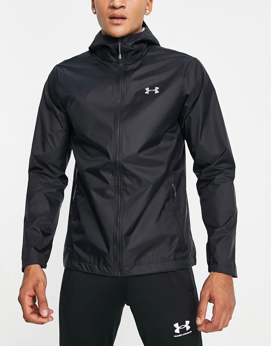 Under Armour – Forefront – Regenjacke in Schwarz günstig online kaufen