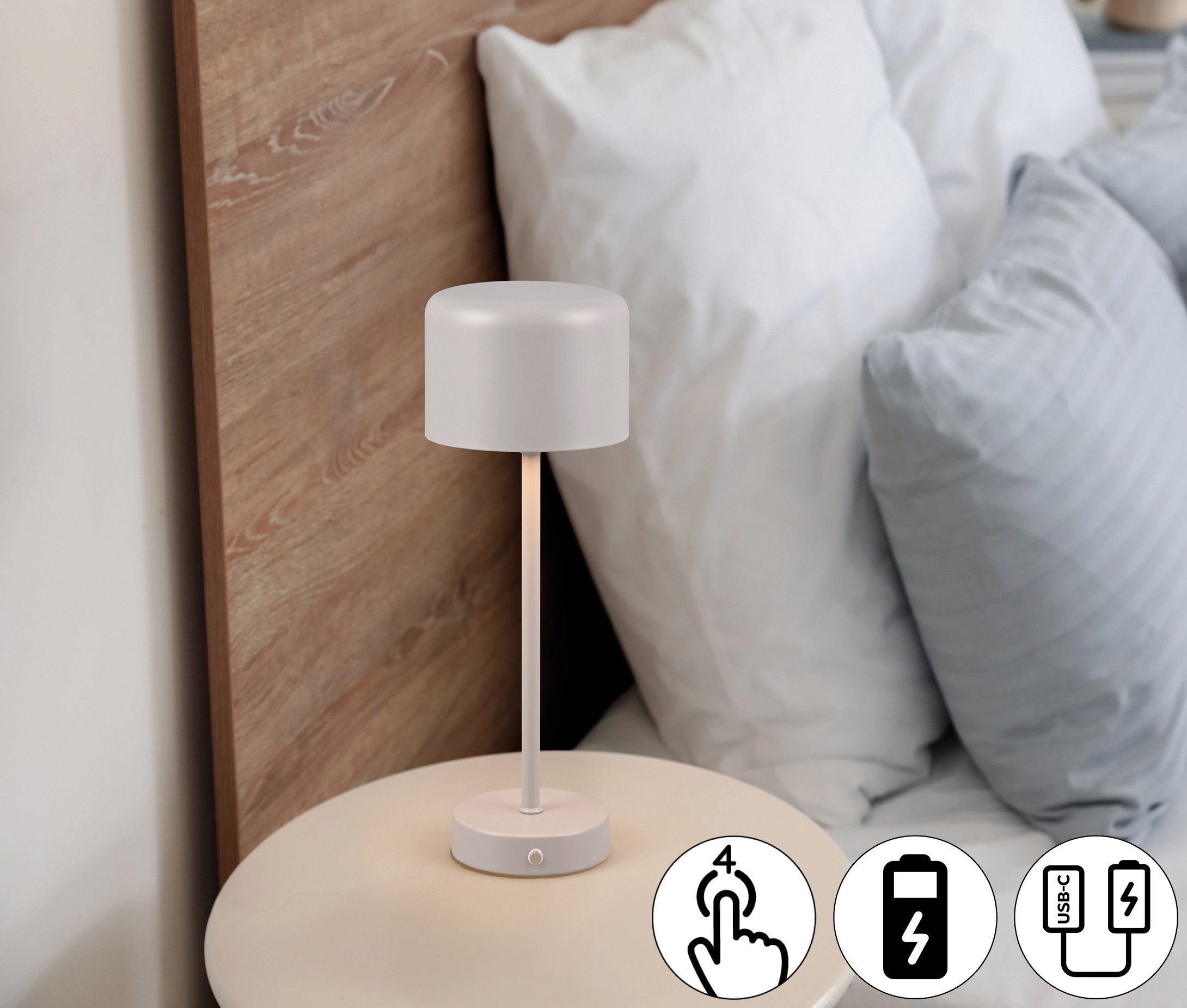 my home LED Tischleuchte Kadira, Dimmfunktion, günstig online kaufen