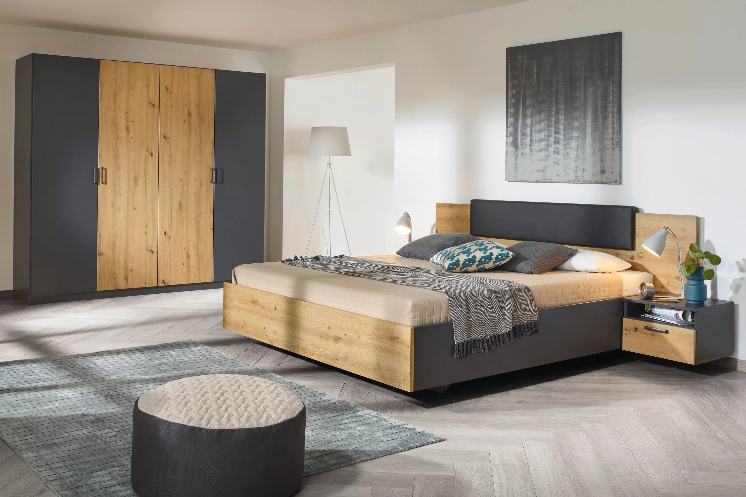 rauch Schlafzimmer-Set "Miro", Drehtürenschrank in 2 Breiten, Bett in 2 Grö günstig online kaufen