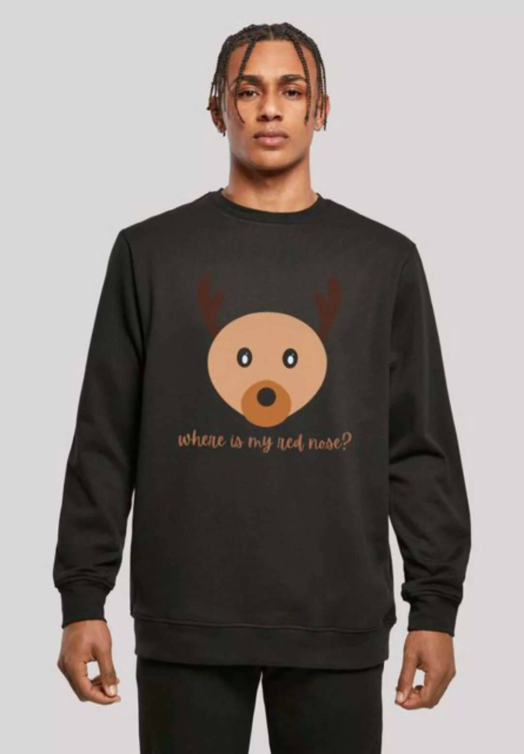 F4NT4STIC Kapuzenpullover Red Nose Weihnachten Print günstig online kaufen