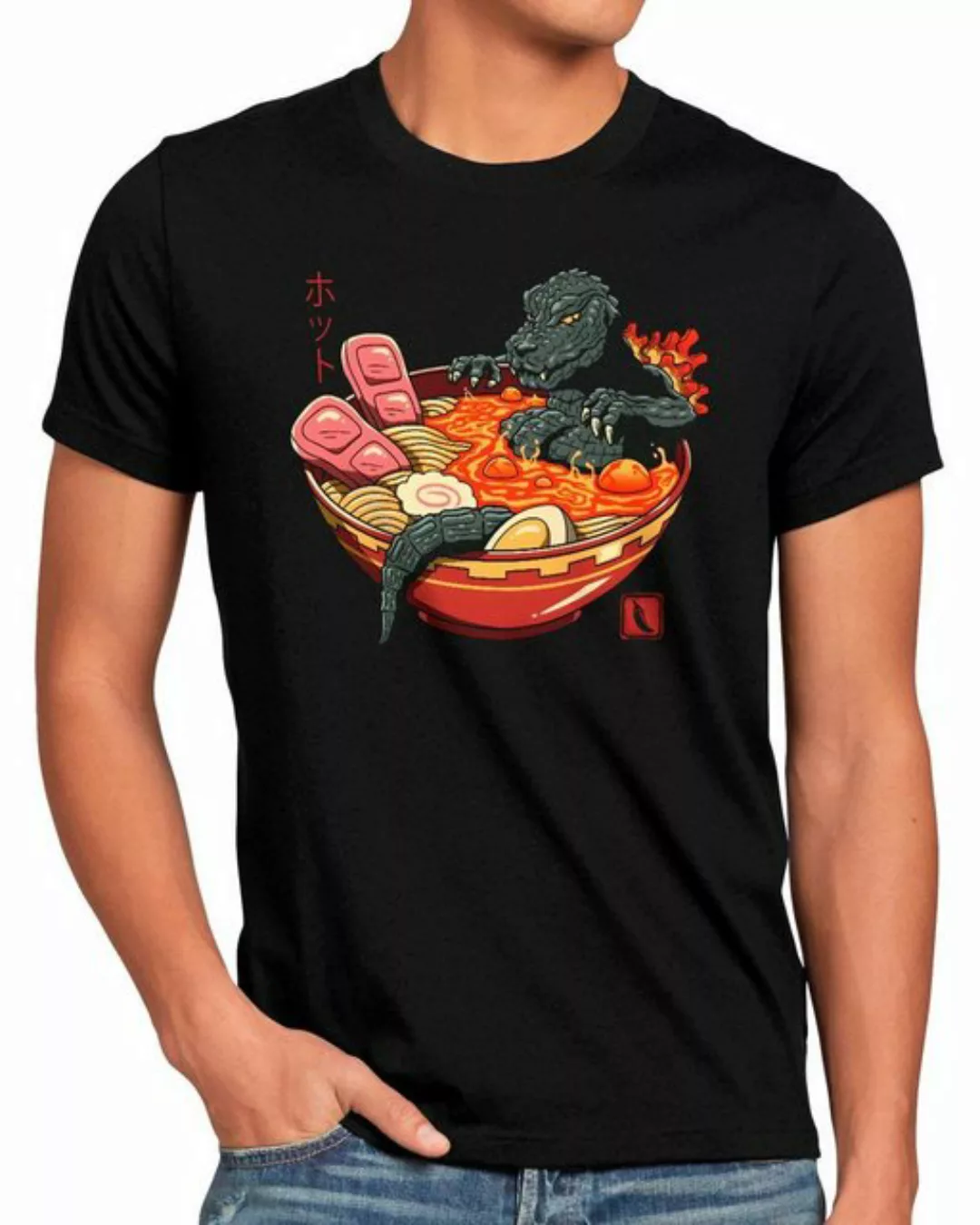 style3 T-Shirt Hot Ramen Noodle godzilla gojira japan monster nippon tokio günstig online kaufen