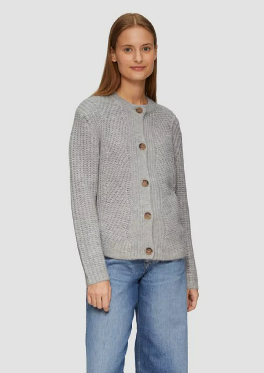 s.Oliver Strickjacke Weicher Strickcardigan aus Alpakamix günstig online kaufen