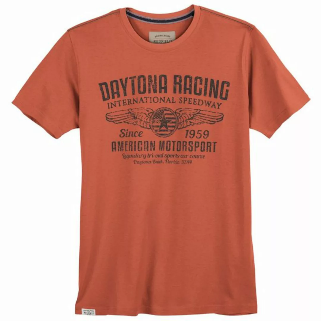 redfield Rundhalsshirt Große Größen Herren T-Shirt Daytona Racing koralle R günstig online kaufen