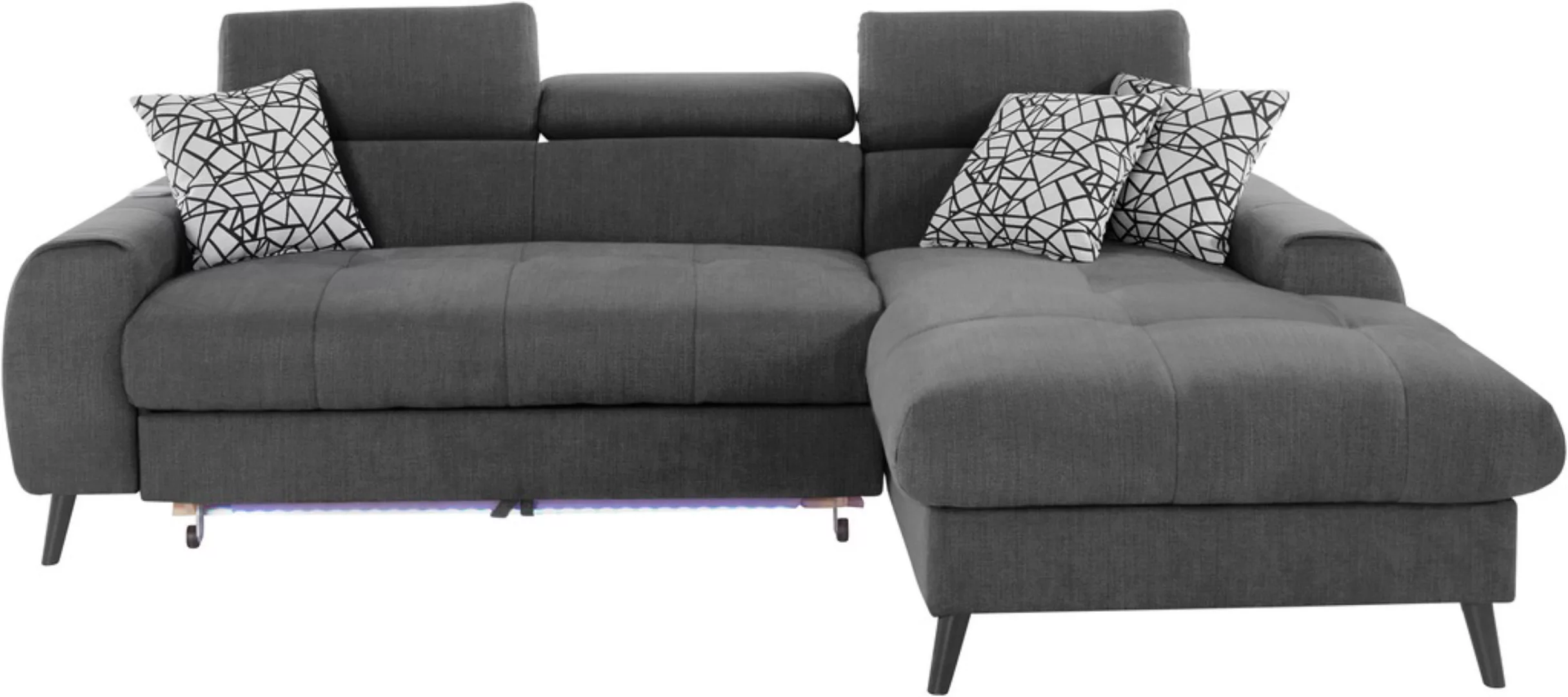 COTTA Ecksofa "Mia L-Form mit 3 Zierkissen", wahlweise mit Bettfunktion, Be günstig online kaufen