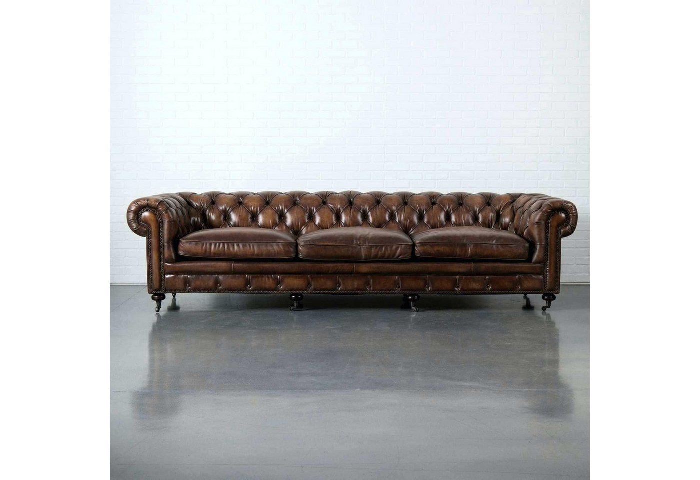 Xlmoebel Sofa Exquisite Luxus Chesterfield Sofa Polstermöbel Ledercouch 4 S günstig online kaufen