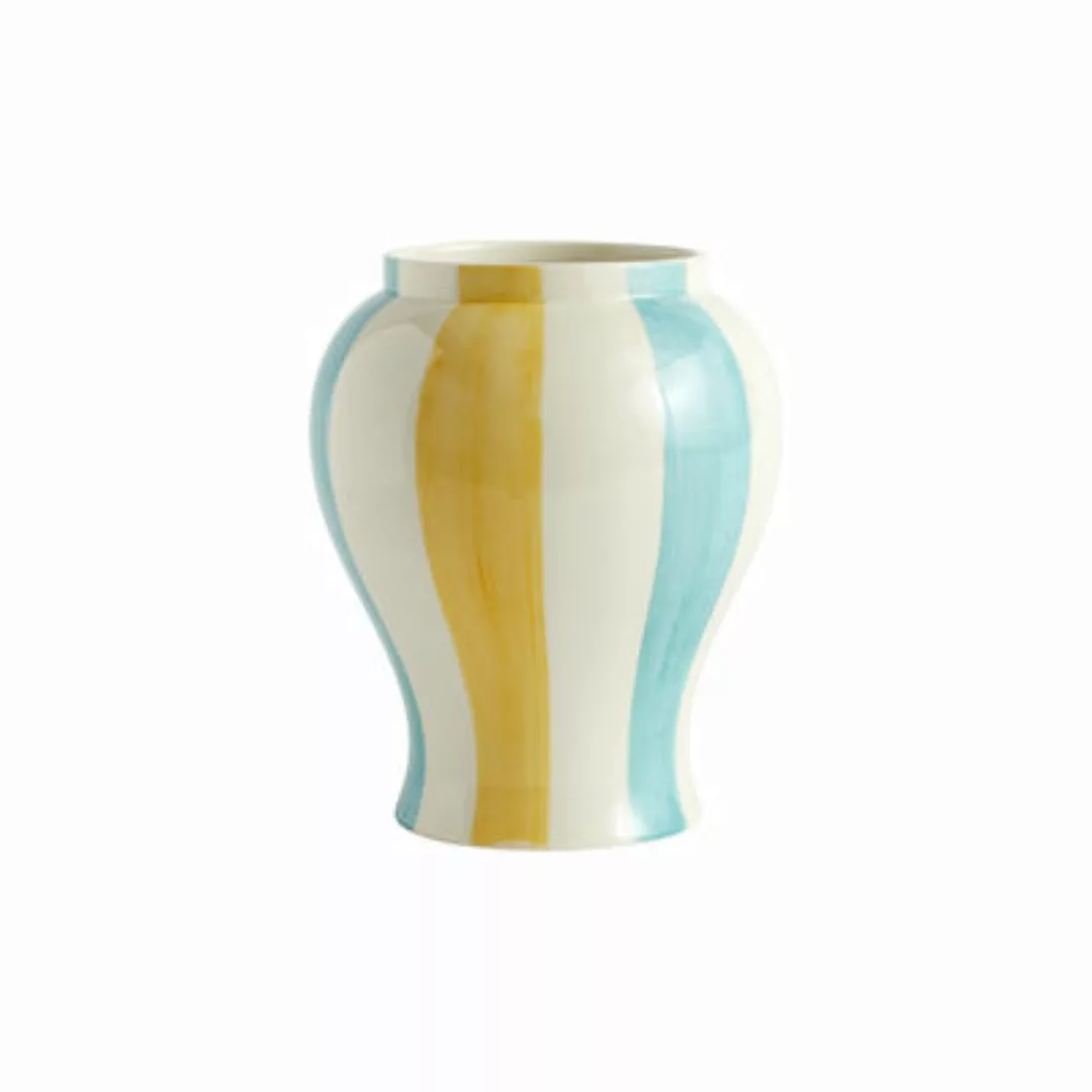 Vase Sobremesa Large keramik gelb grün / Ø 19 x H 25 cm - Steinzeug - Hay - günstig online kaufen