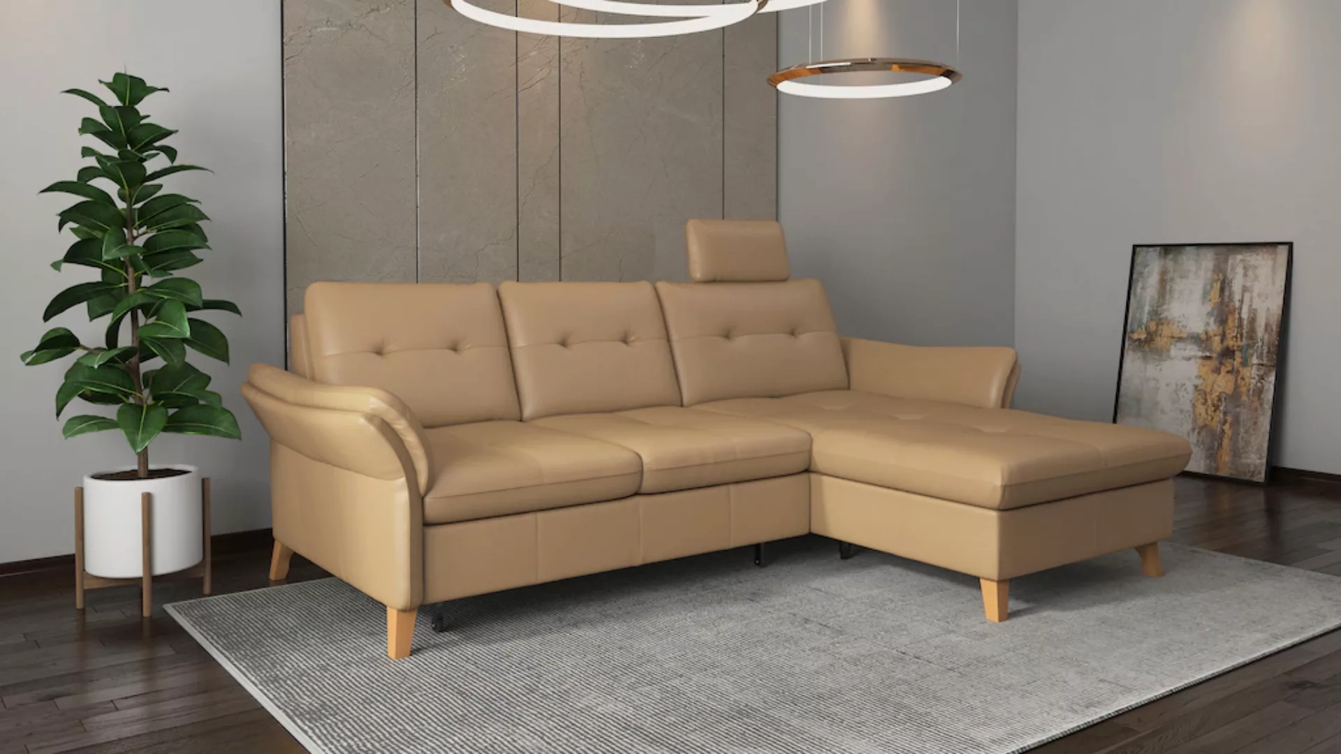 sit&more Ecksofa "Göteborg", Sitztiefenverstellung und Federkern, wahlweise günstig online kaufen