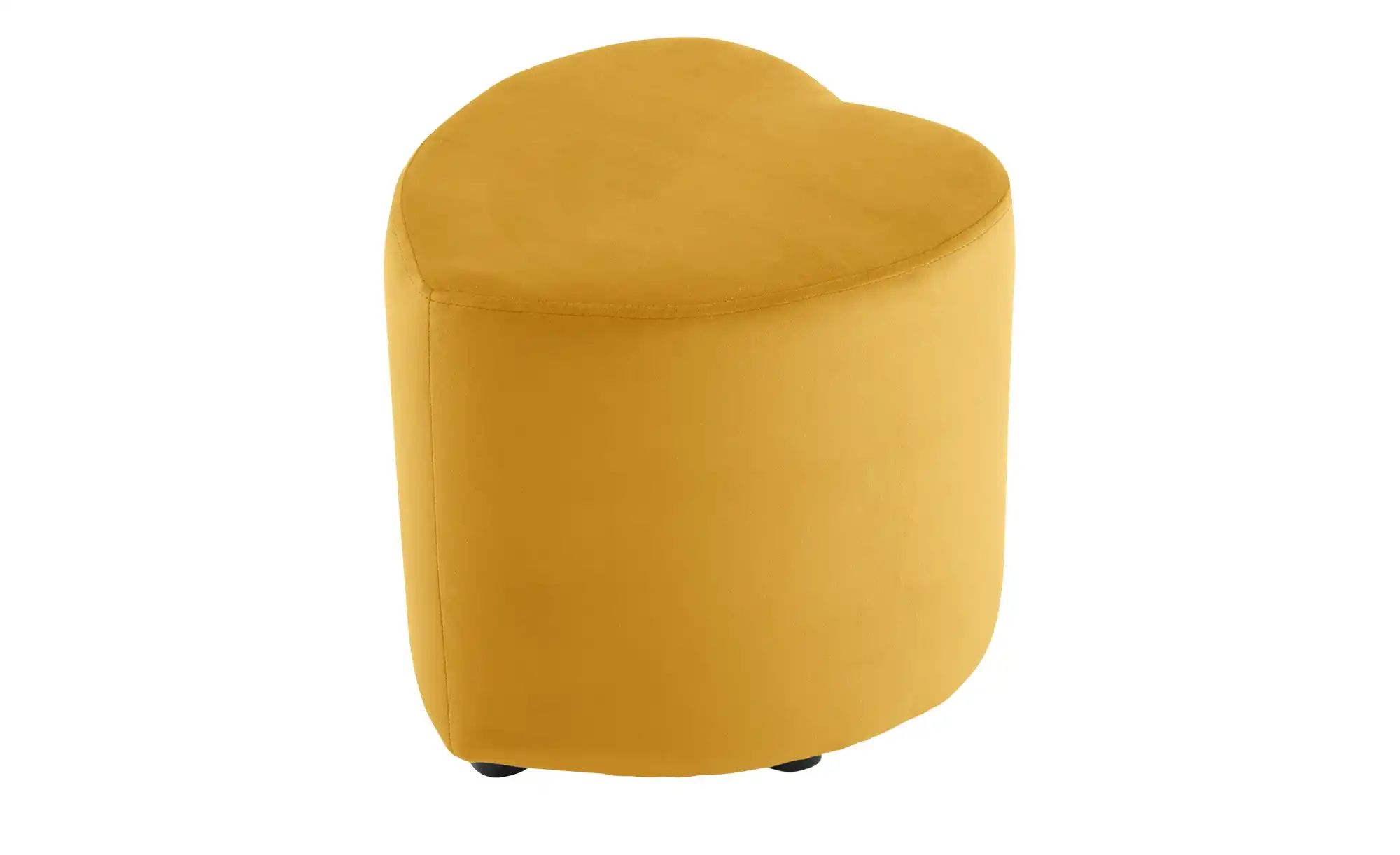 Hocker  Love  ¦ gelb ¦ Maße (cm): B: 45 H: 47 T: 47.0 Polstermöbel > Hocker günstig online kaufen