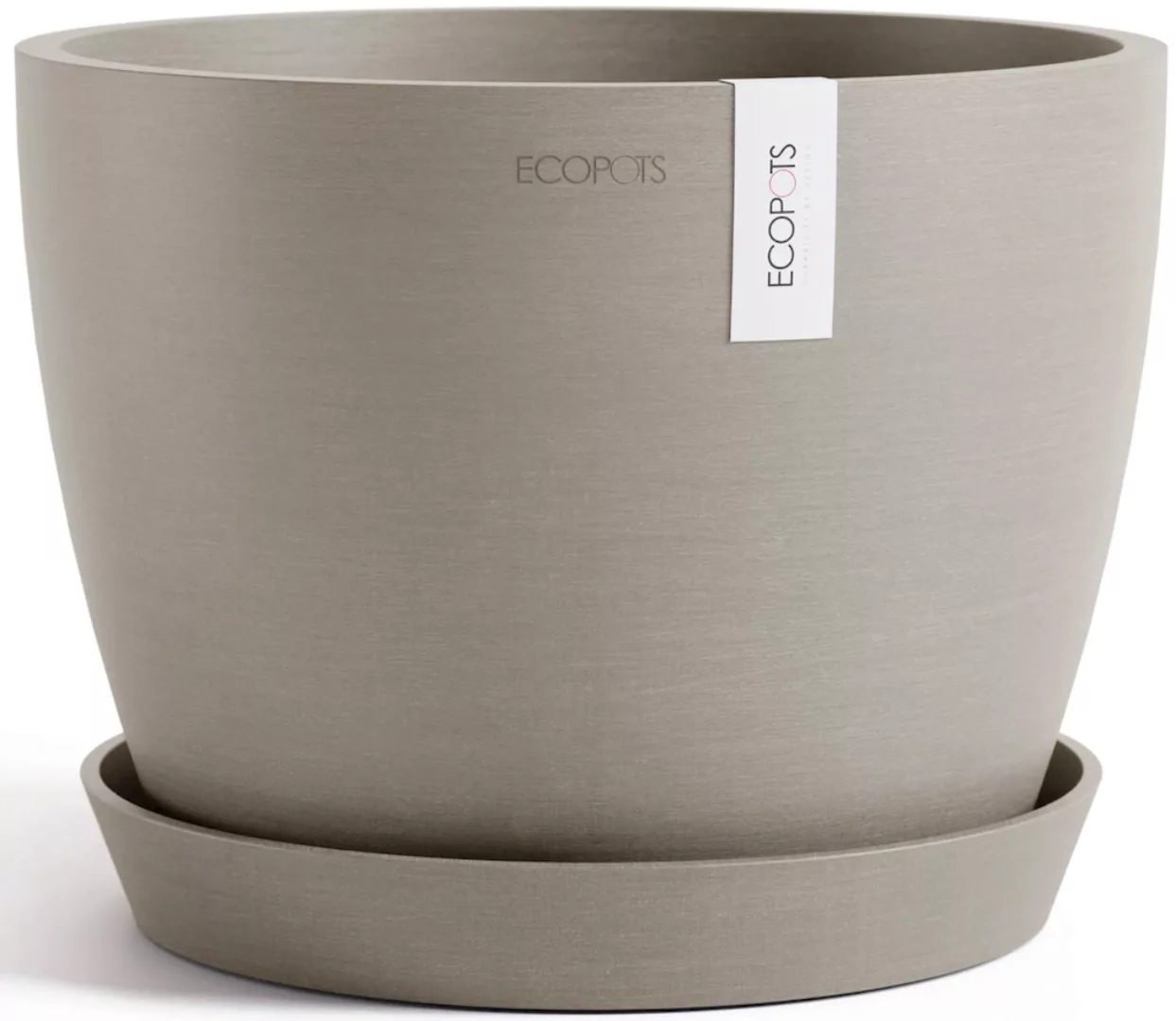 ECOPOTS Blumentopf "Stockholm 24 Taupe", für innen und außen: frostsicher, günstig online kaufen