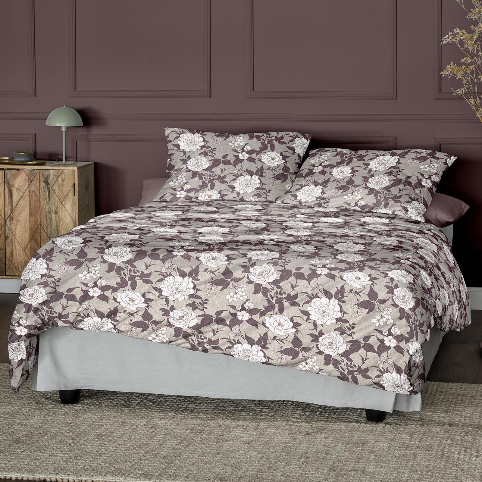 Irisette Biber Bettwäsche Koala 8531-60 Blumen Natur Rosa 135x200 günstig online kaufen