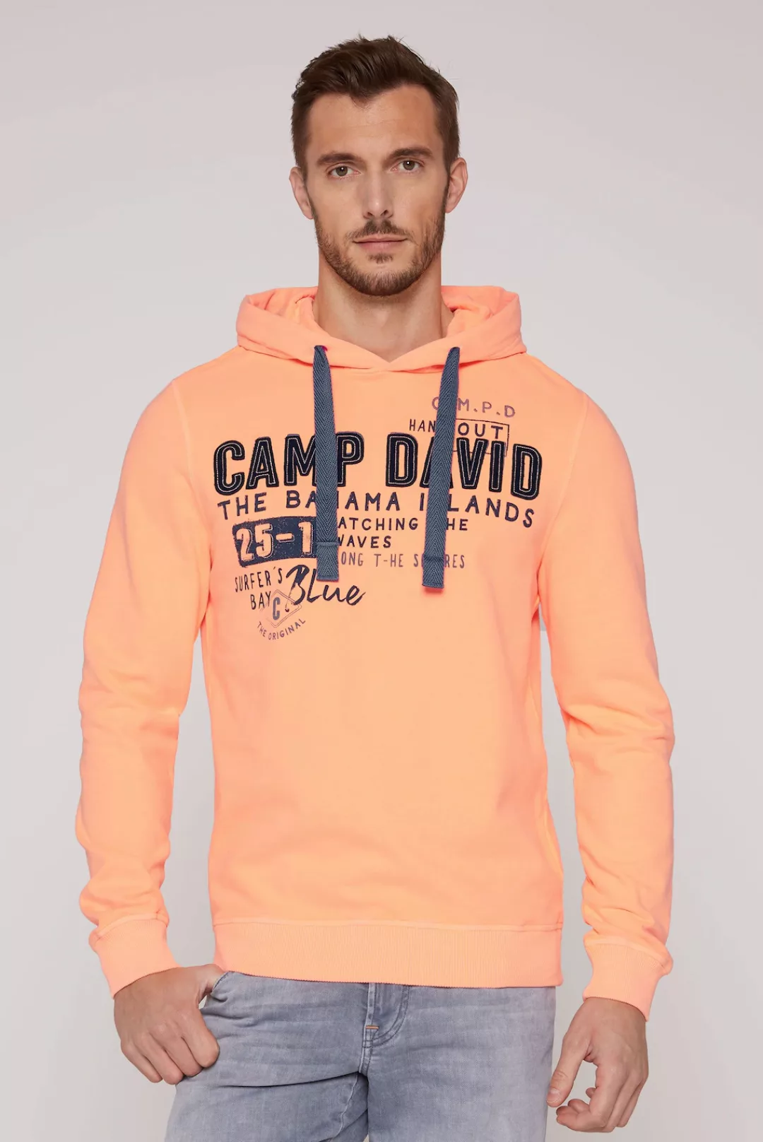 CAMP DAVID Kapuzensweatshirt, mit Schriftzügen günstig online kaufen