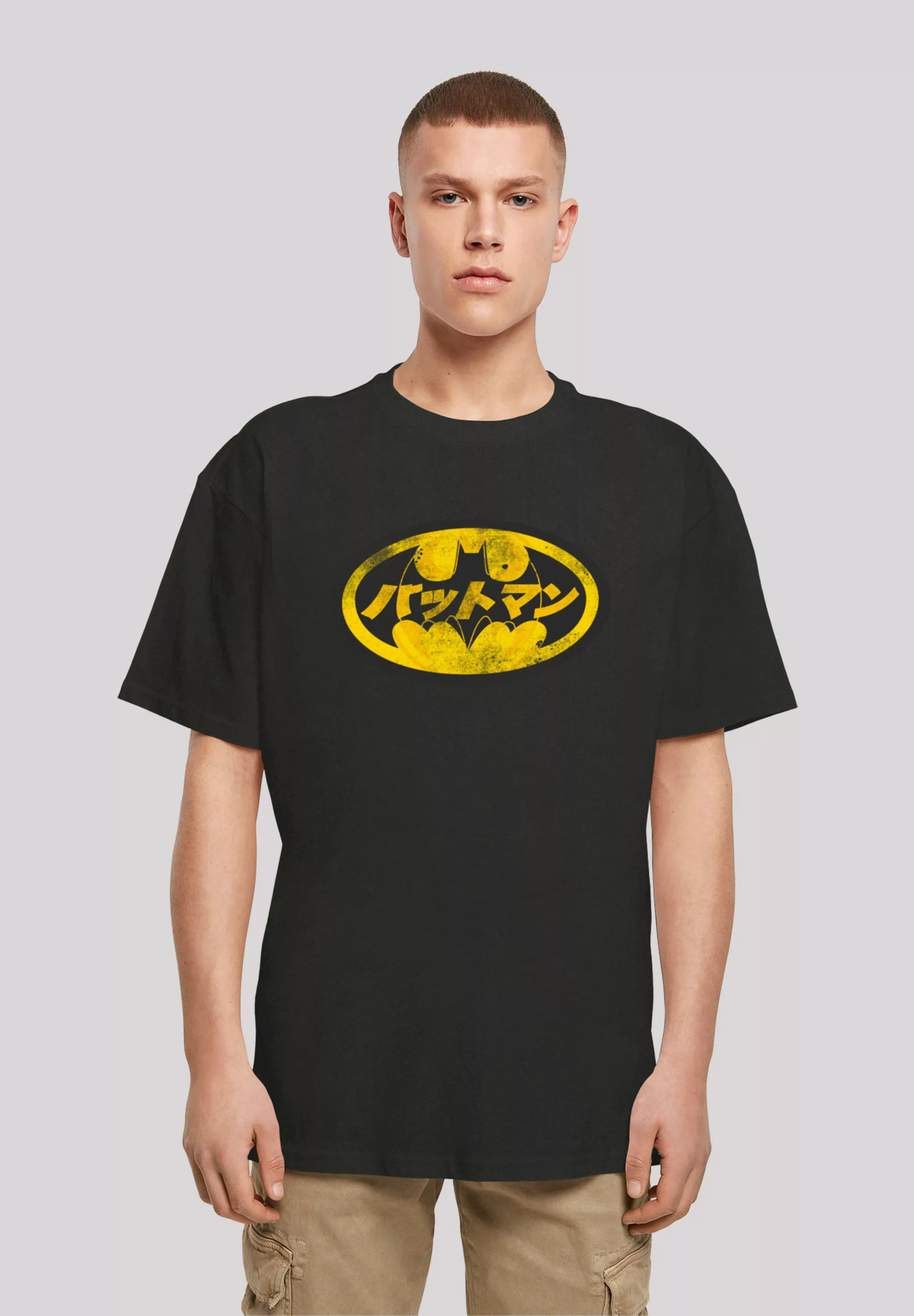 F4NT4STIC T-Shirt "DC Comics Batman Japanese Logo Yellow", Print günstig online kaufen