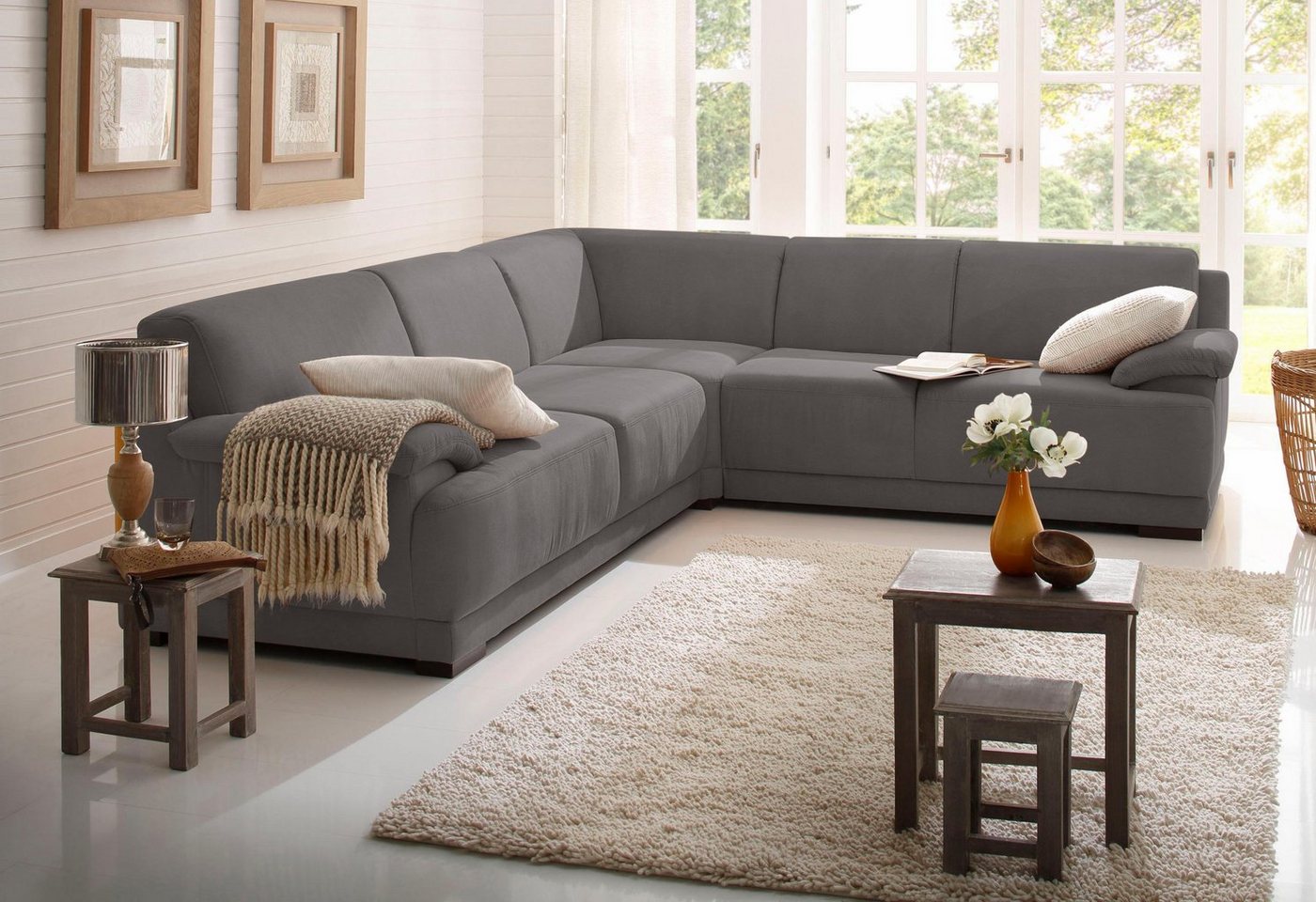 Home affaire Ecksofa "Telos L-Form", mit Boxspring-Federung und in 3 Qualit günstig online kaufen