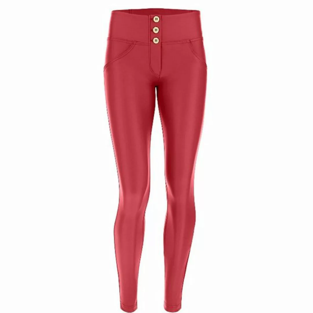 Freddy Lederimitathose WR.UP® Ecoleder - Mid Waist Skinny - Deep Claret Red günstig online kaufen