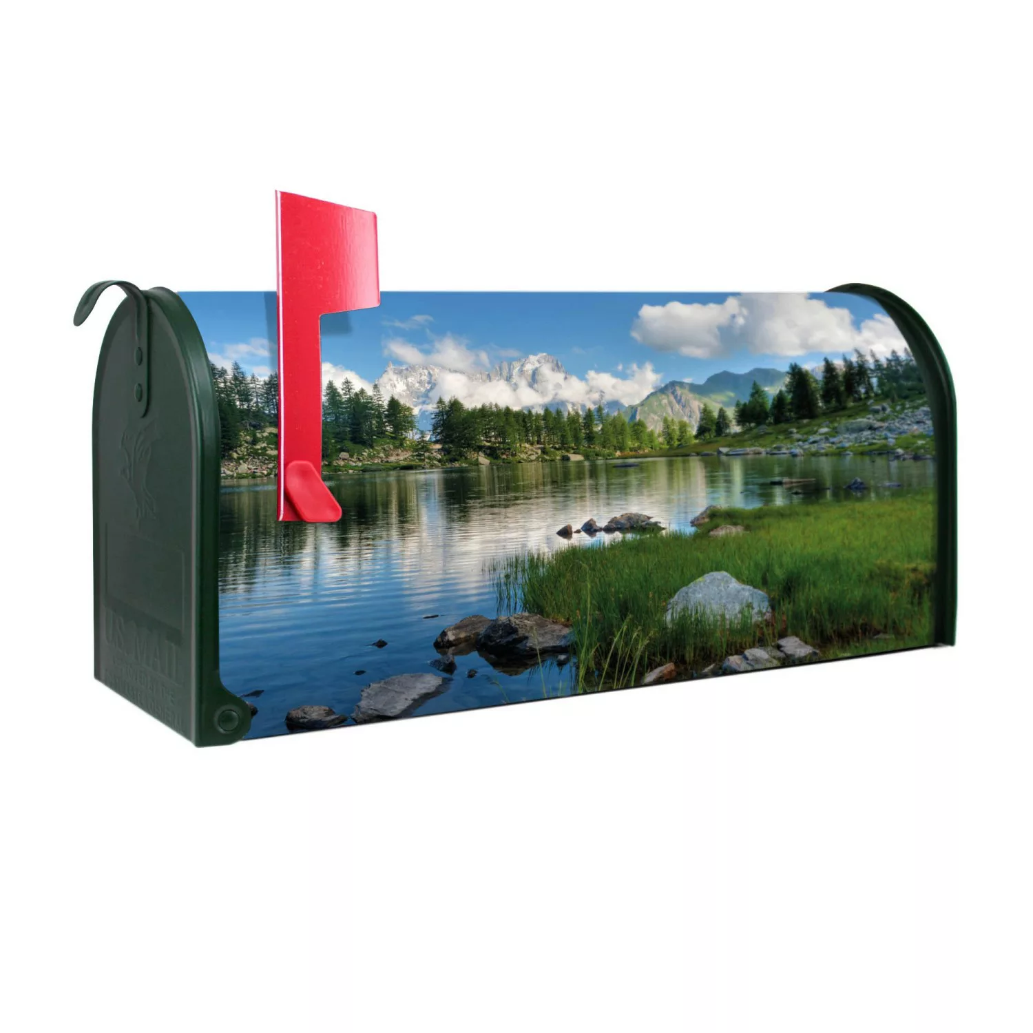 Banjado Amerikanischer Briefkasten Grün 48x22x16cm US Mailbox Letterbox Pos günstig online kaufen