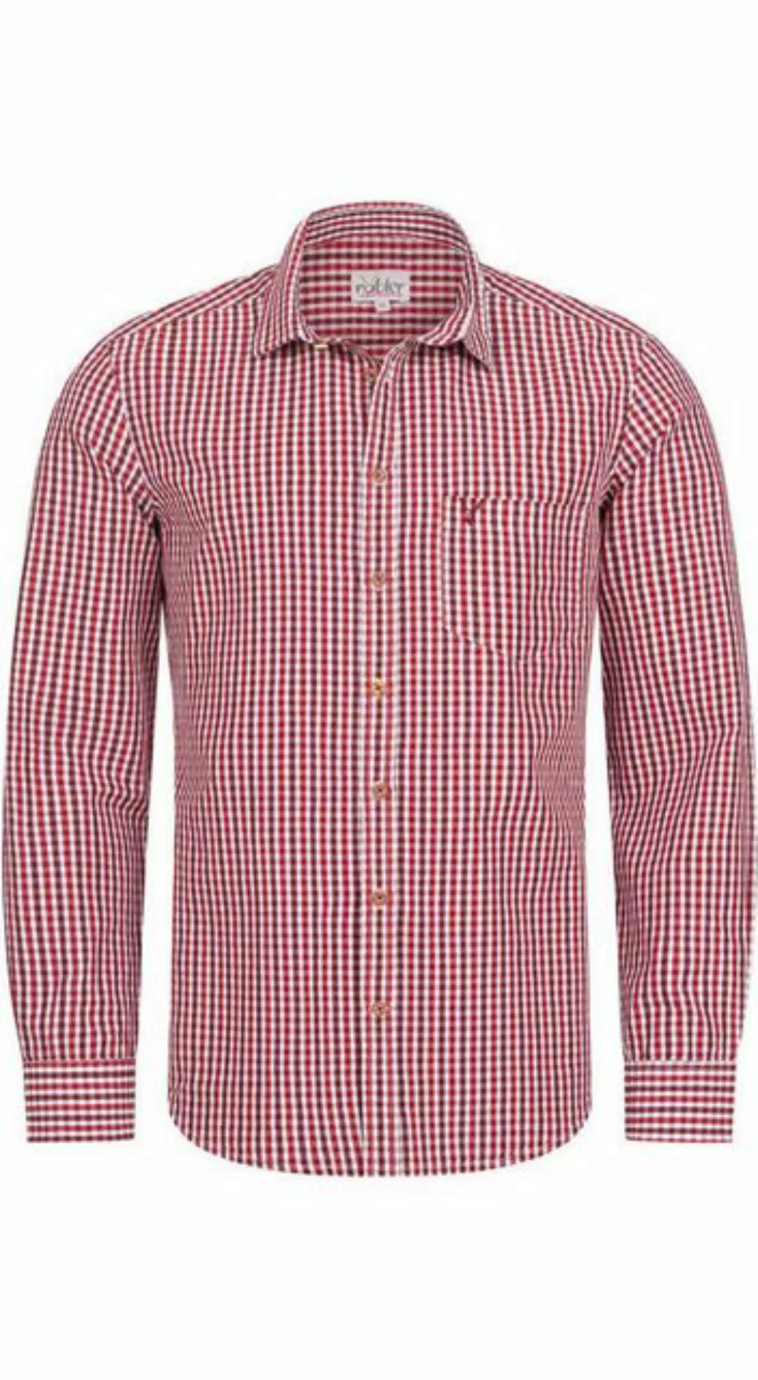 Nübler Trachtenhemd Trachtenhemd Langarm Harry in Rot von Nübler günstig online kaufen