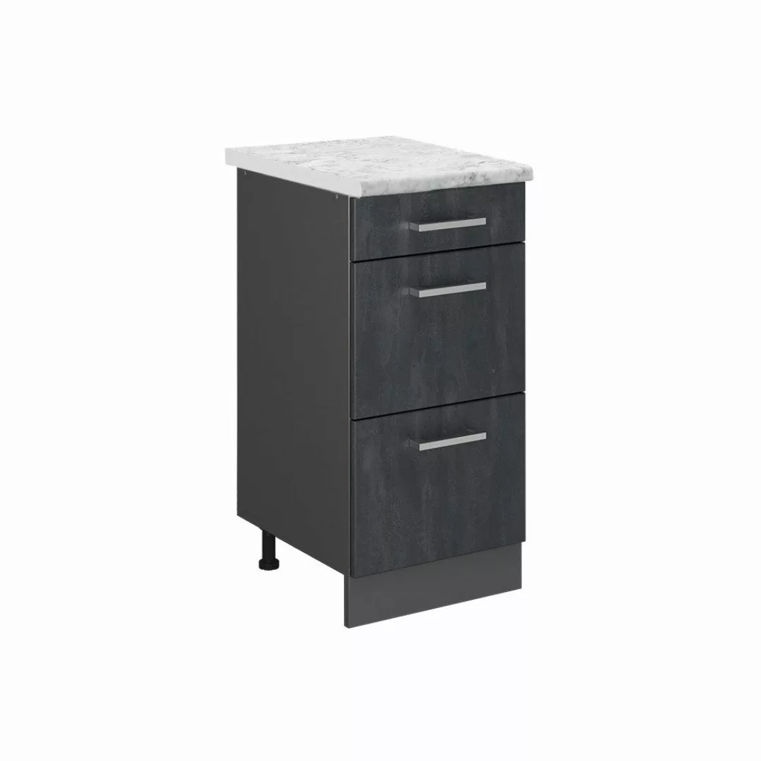 Vicco Unterschrank R-Line, Schwarz Beton/Anthrazit, 40 günstig online kaufen