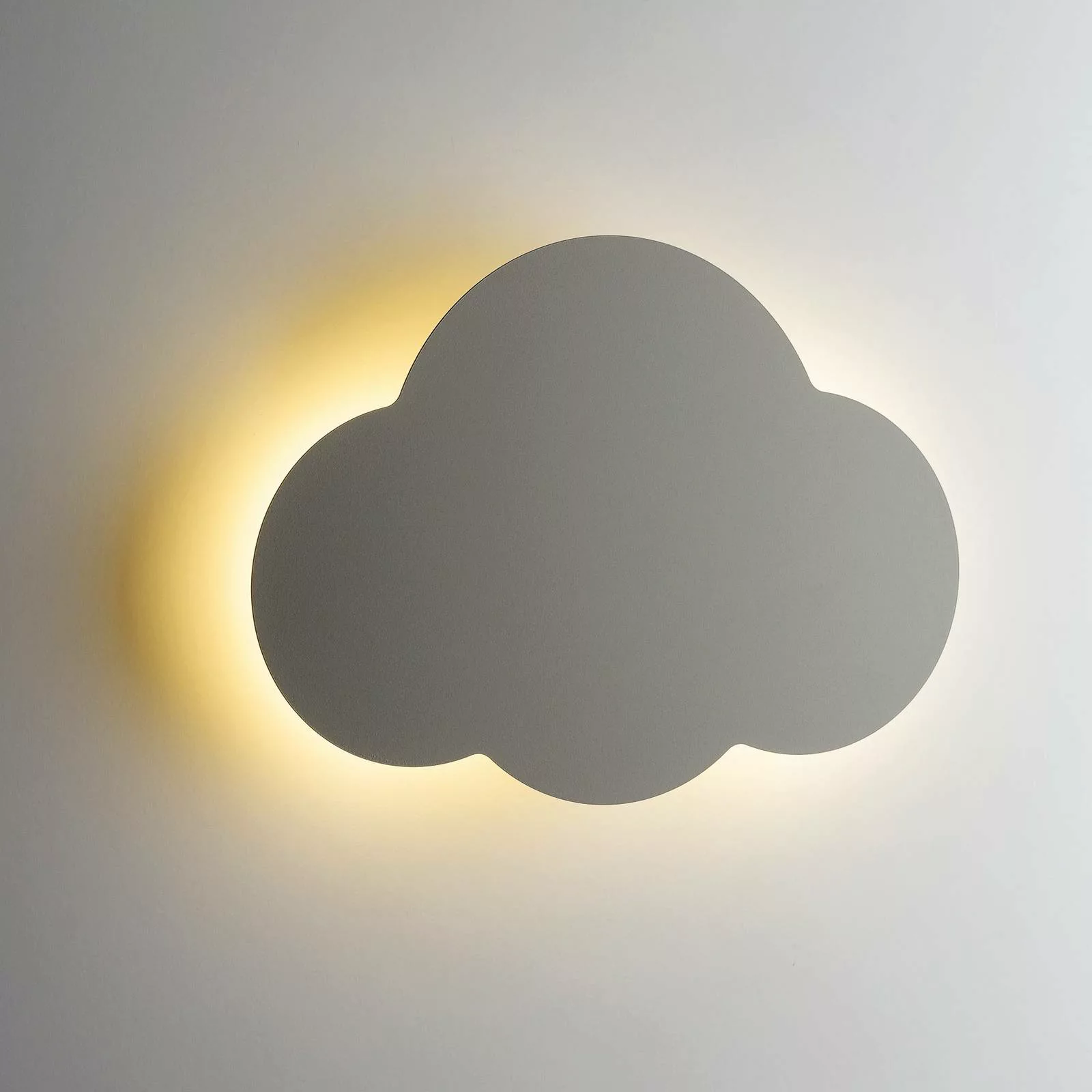 Wandlampe Cloud, beige, Stahl, indirektes Licht, 38 x 27 cm günstig online kaufen