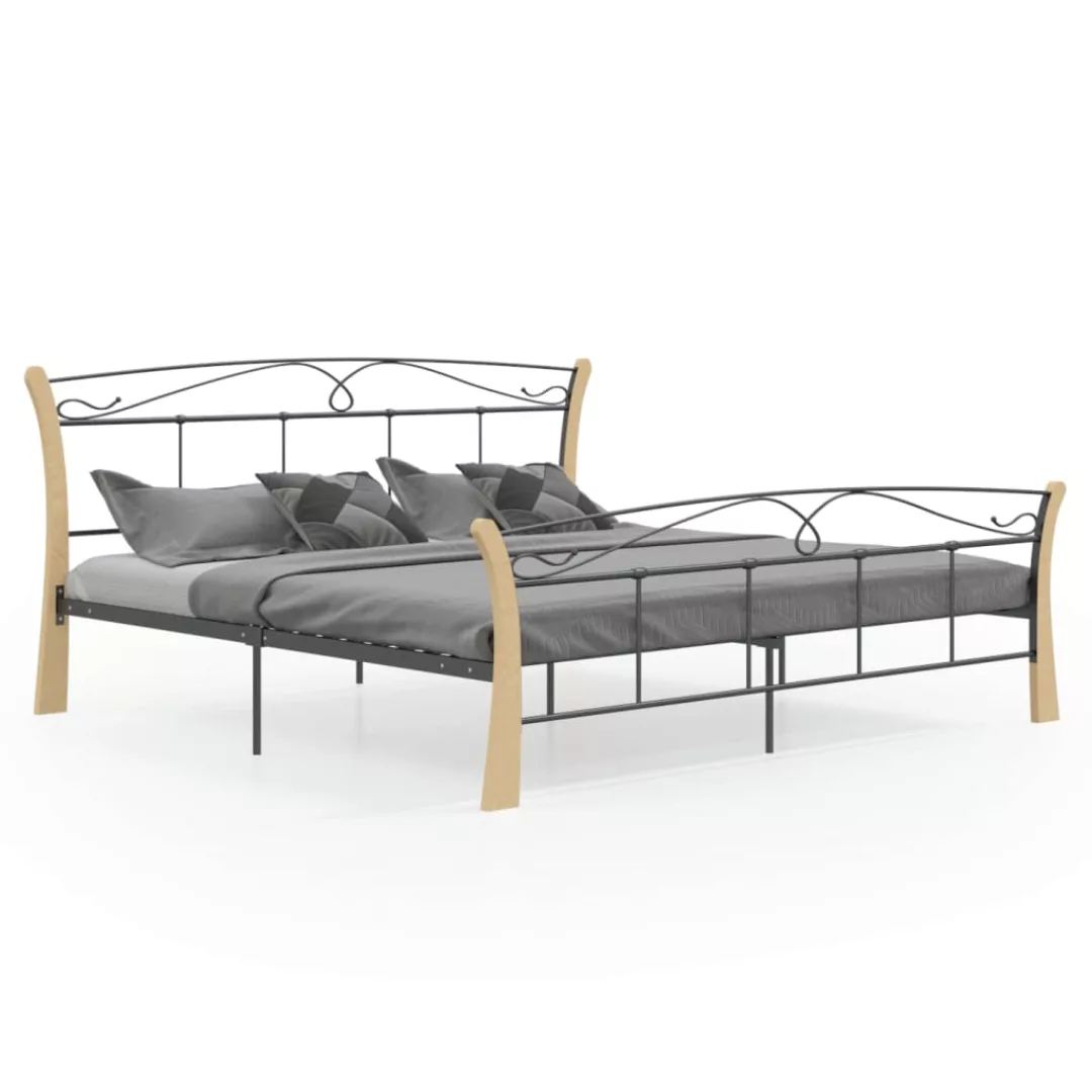 Bett Schwarz Metall 200x200 Cm günstig online kaufen