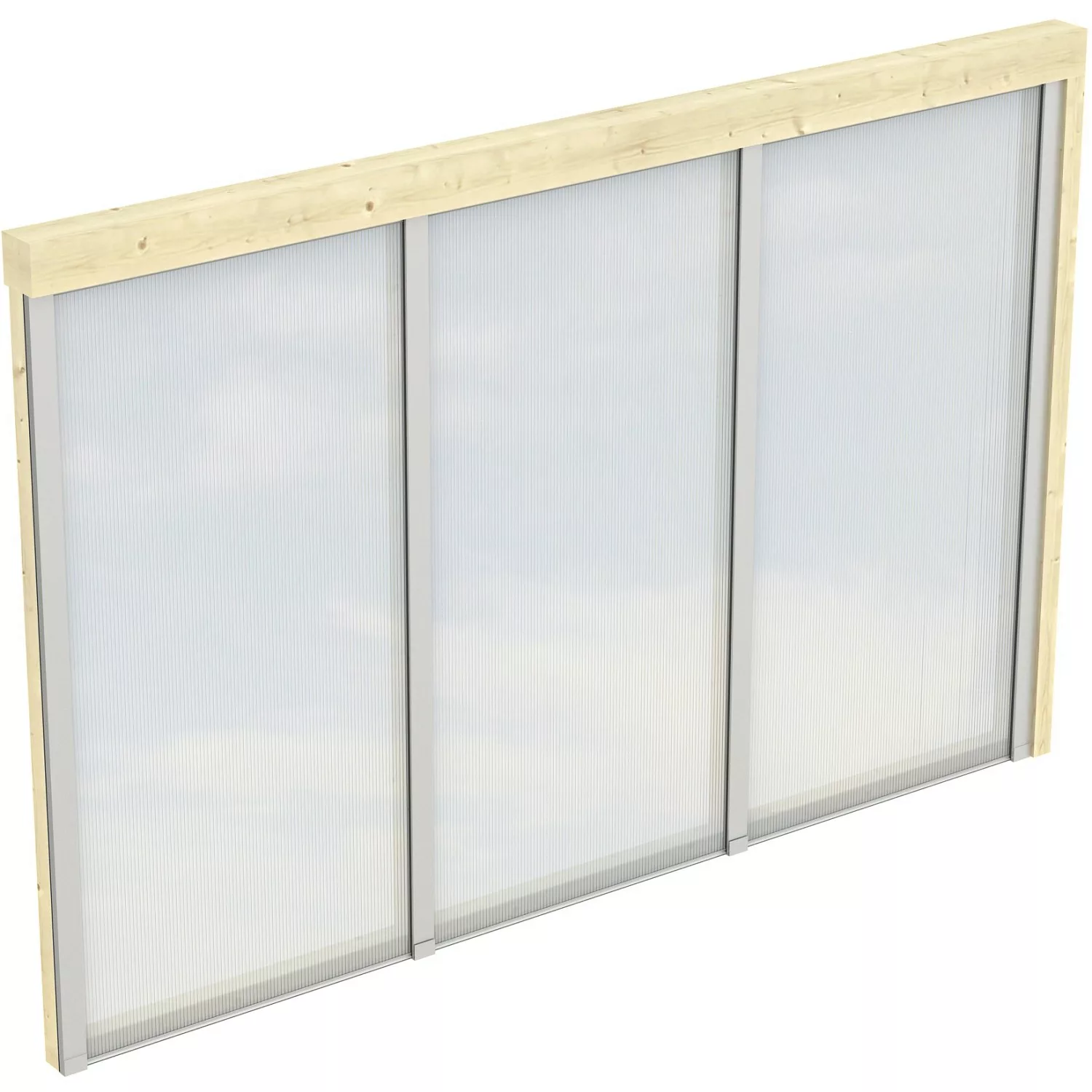 Skan Holz Polycarbonat Seitenwand für Terrassenüberdachung 350/339 cm Tiefe günstig online kaufen