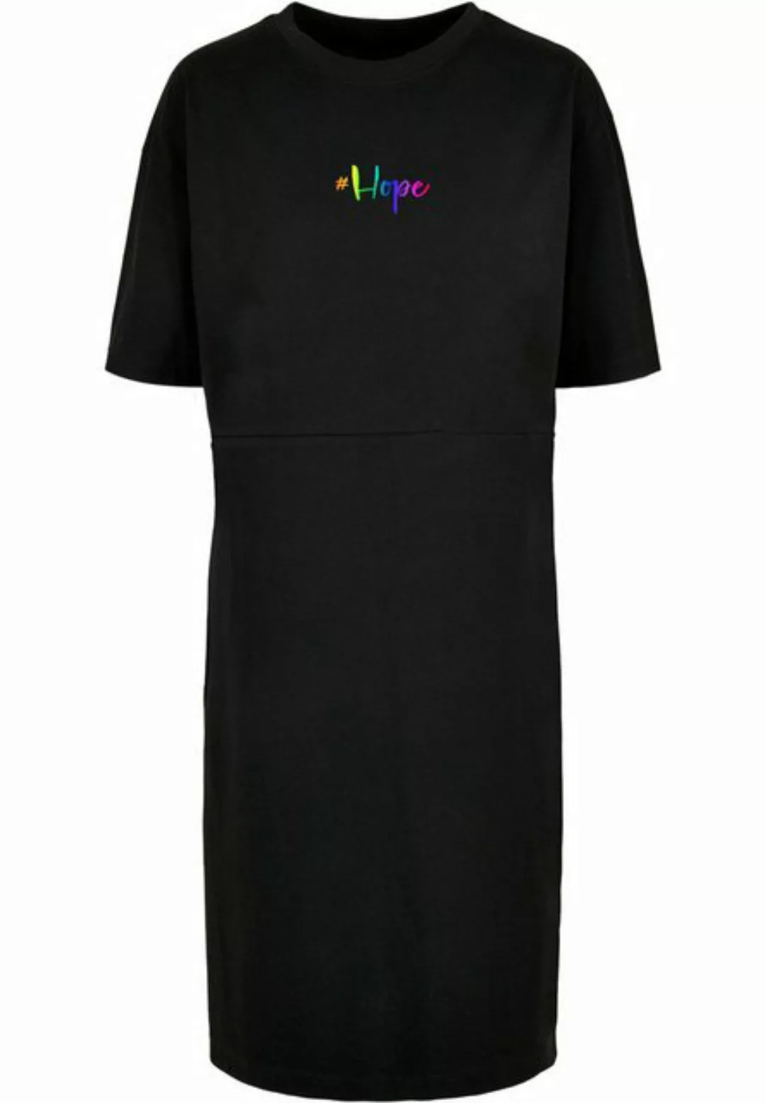 Merchcode Shirtkleid Merchcode Damen Ladies Hope Rainbow Oversized Slit Tee günstig online kaufen