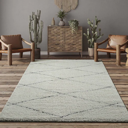 the carpet Teppich »Ideal«, rechteckig, Shaggy eleganter Wohnzimmer Teppich günstig online kaufen