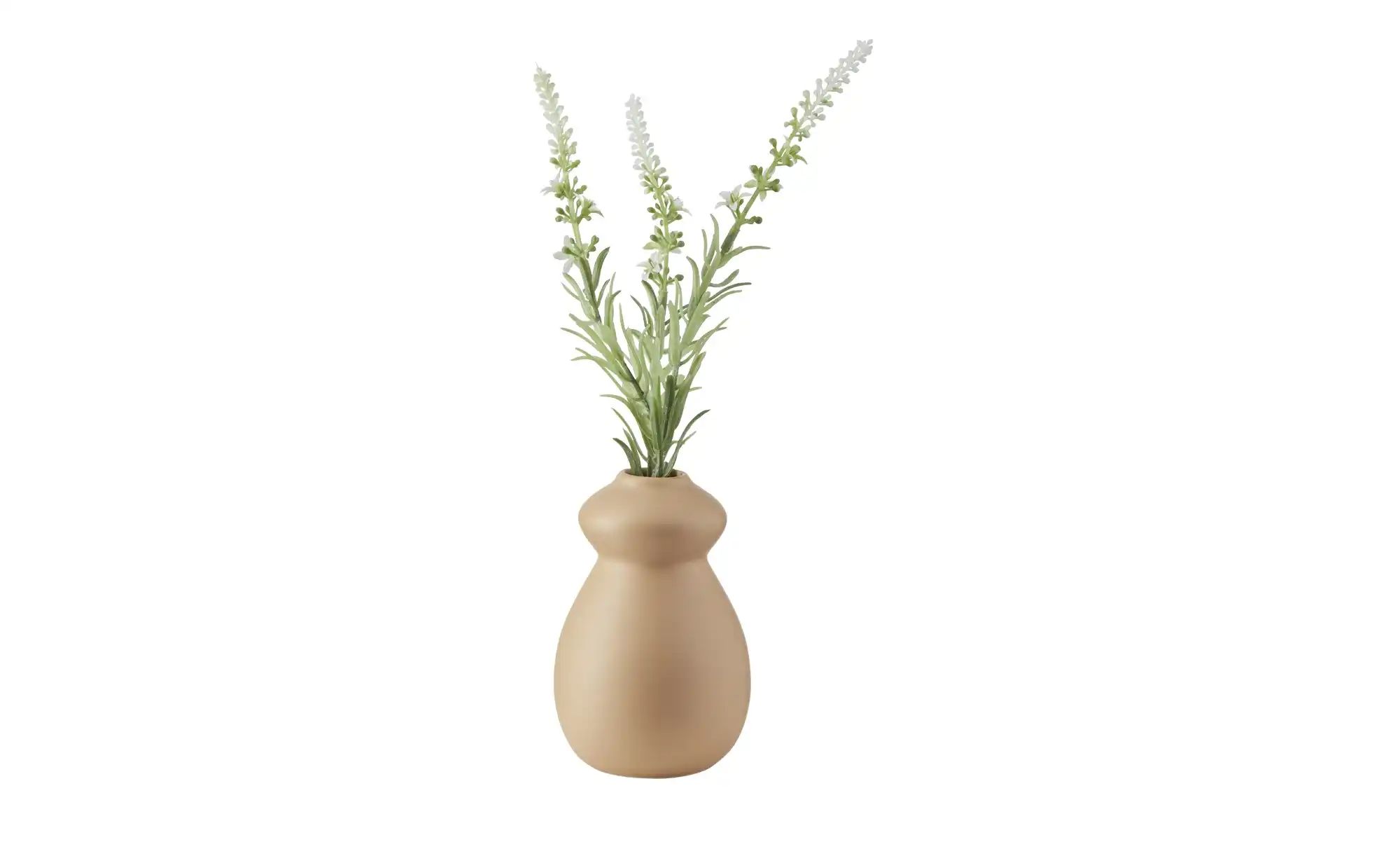 HOME STORY Vase   ¦ braun ¦ Steingut ¦ Maße (cm): B: 8,2 H: 12,2 Accessoire günstig online kaufen